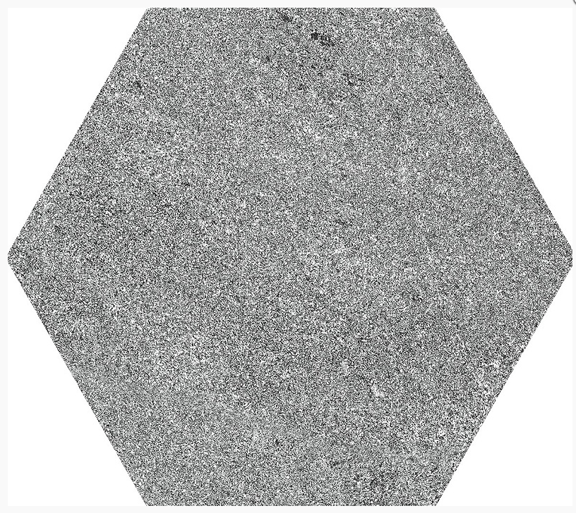 Soft Hexagon Grey  26x23