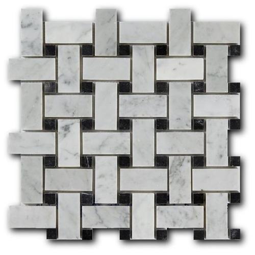 Bianco Carrara+Nero Marquina 30.5x30.5