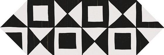 Patchwork Kite B&W (Комплект из 13 плиток с разным паттерном) 10x30