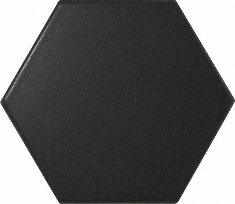 Scale Hexagon Black Matt 10.7x12.4