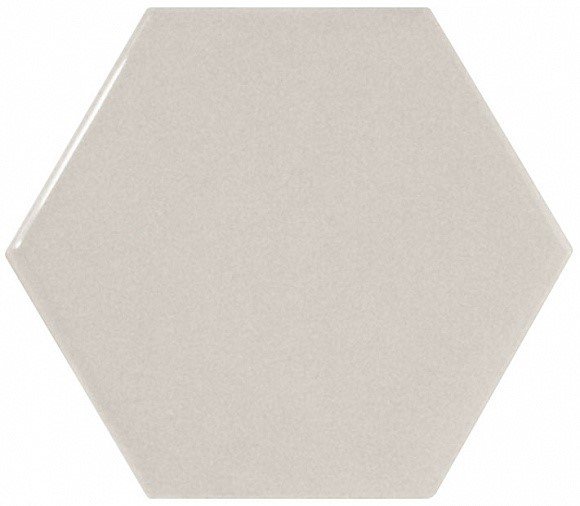 Scale Hexagon Light Grey 10.7x12.4