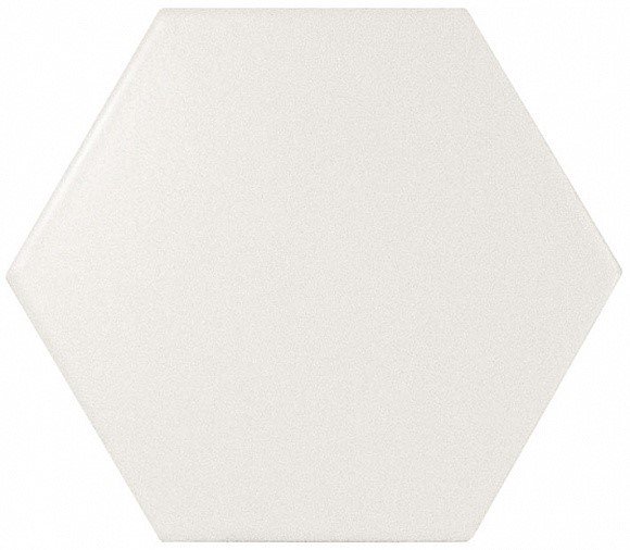 Scale Hexagon White Matt 10.7x12.4