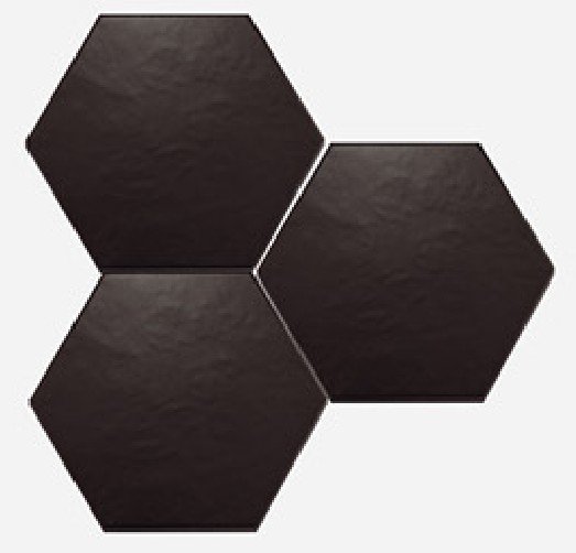 Hexagon Black Mat 11.6x10.1