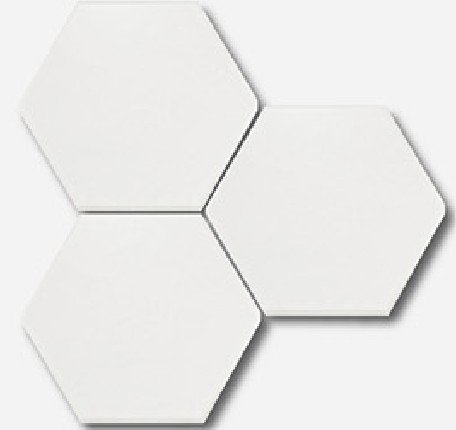 Hexagon White Mat 11.6x10.1