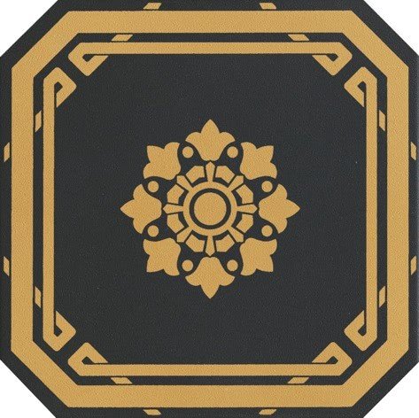 Ottagono Black Leeds 20x20