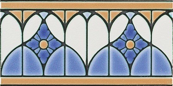 Bordura Fenice Cobalt Craquele 10x20