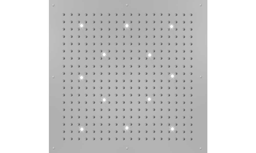 DREAM XL LIGHT Лейка потолочная 1000x1000 мм с подсветкой. хром (030)