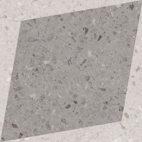 Natural  Rhombus Decor Grey 18.5x18.5