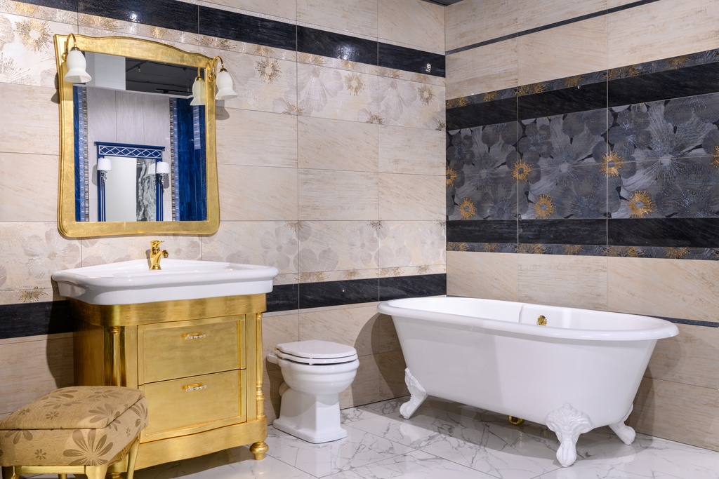 Мебель для ванной CLASSIC 90 см сусальное золото