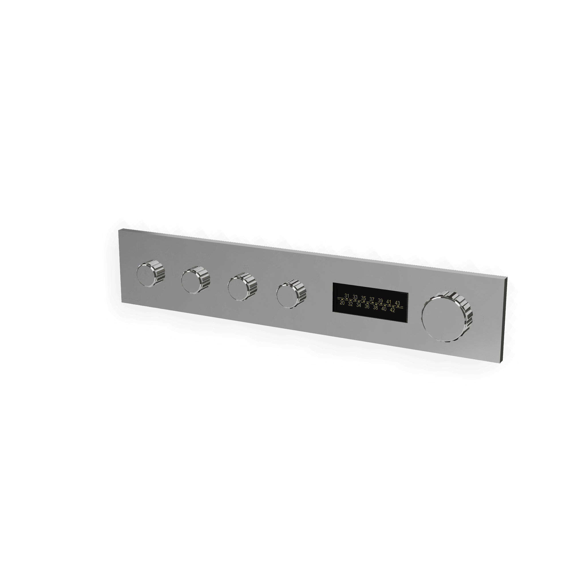 Внешняя часть термостатического смесителя для душа на 3 потребителя + LED W-70S