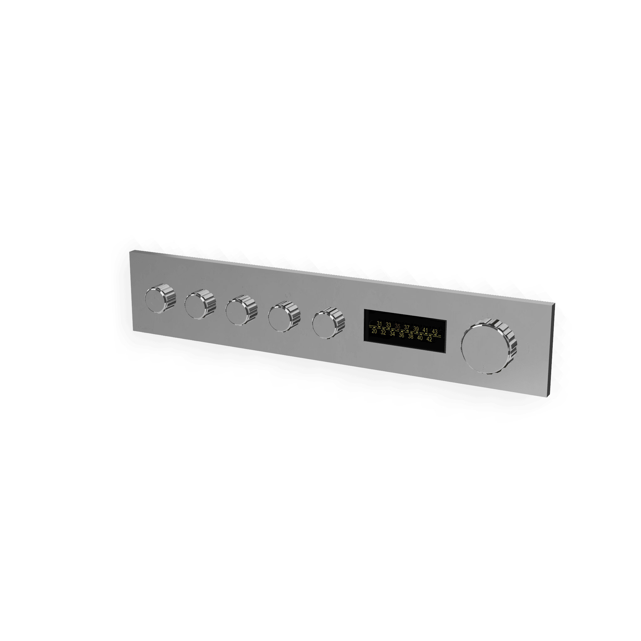 Внешняя часть термостатического смесителя для душа на 4 потребителя + LED W-70S