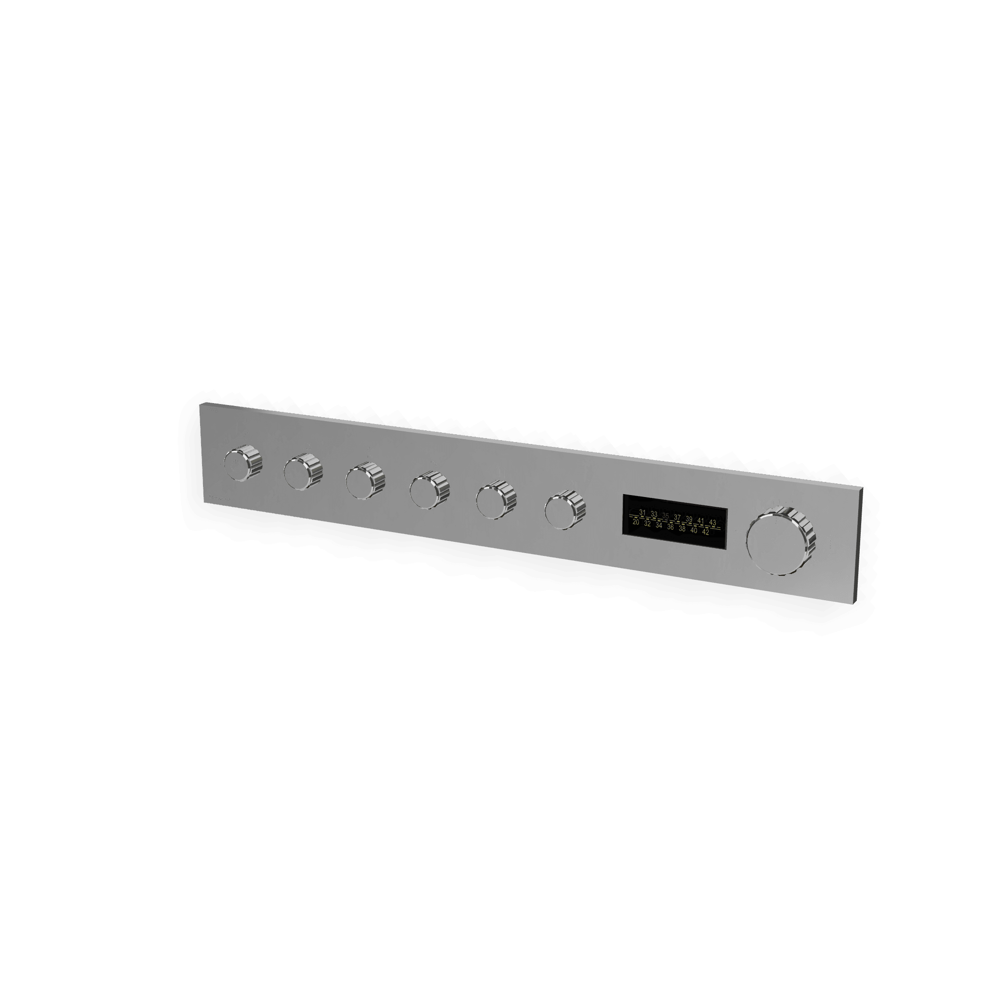 Внешняя часть термостатического смесителя для душа на 5 потребителей + LED W-70S