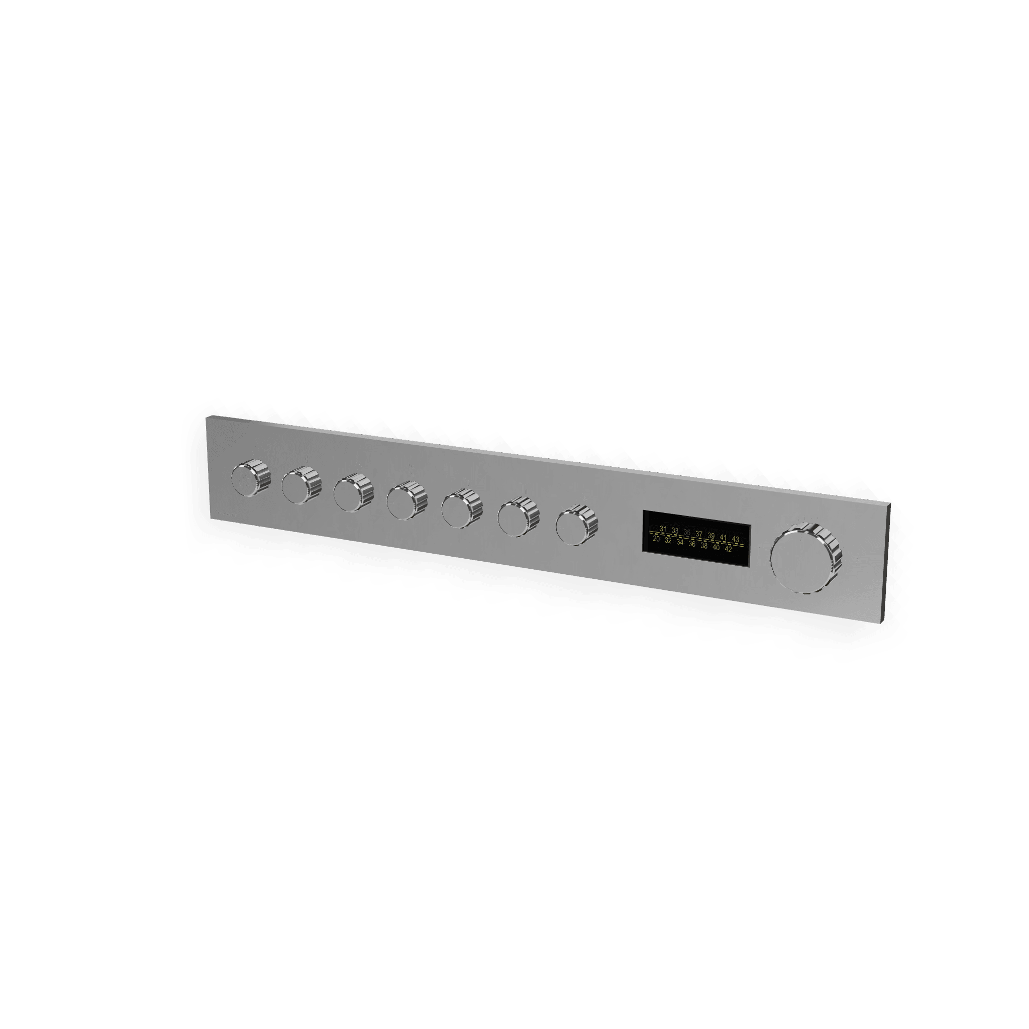 Внешняя часть термостатического смесителя для душа на 6 потребителей + LED W-70S