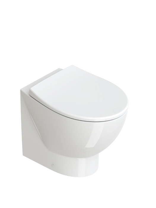 Унитаз напольный безободковый Italy 52x37 eco + Биде напольное Italy 52x37 eco (комплект)