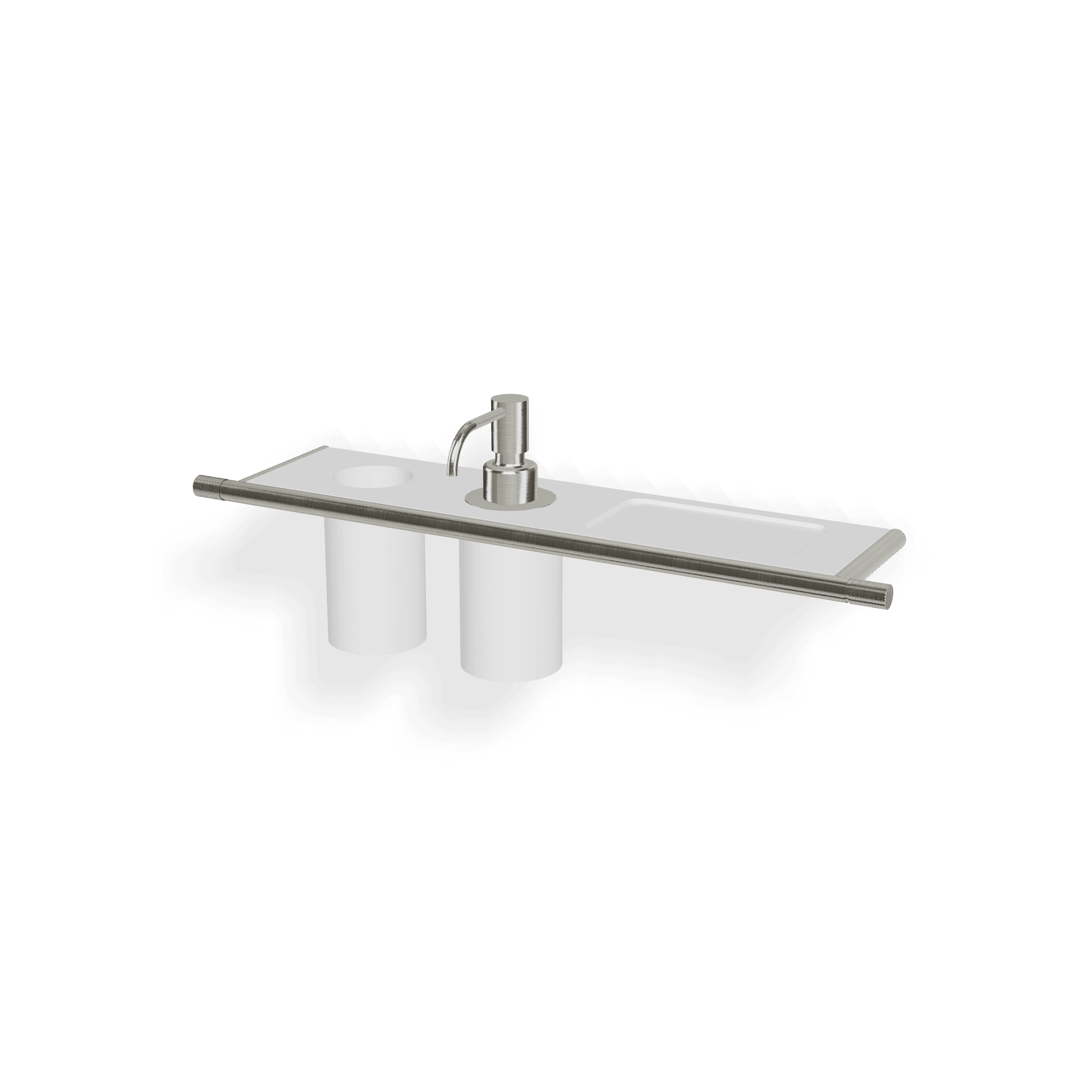 Полка со стаканом и дозатором жидкого мыла 22mm