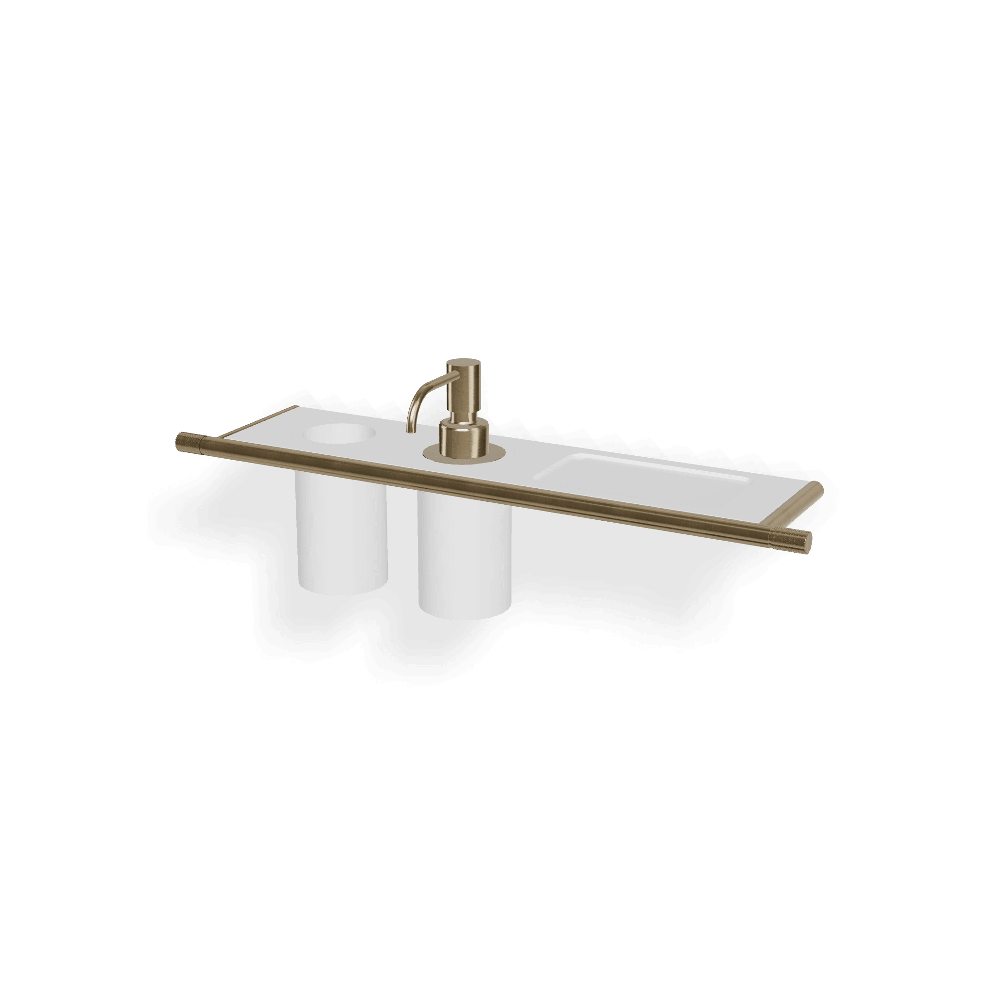 Полка со стаканом и дозатором жидкого мыла 22mm