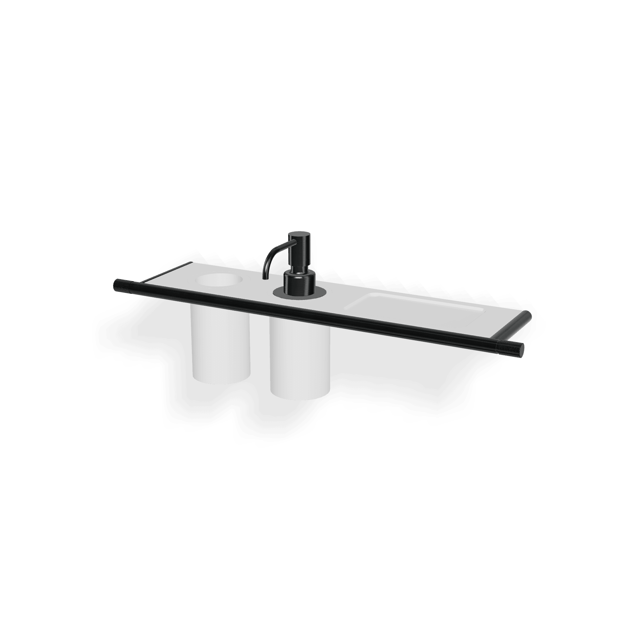 Полка со стаканом и дозатором жидкого мыла 22mm