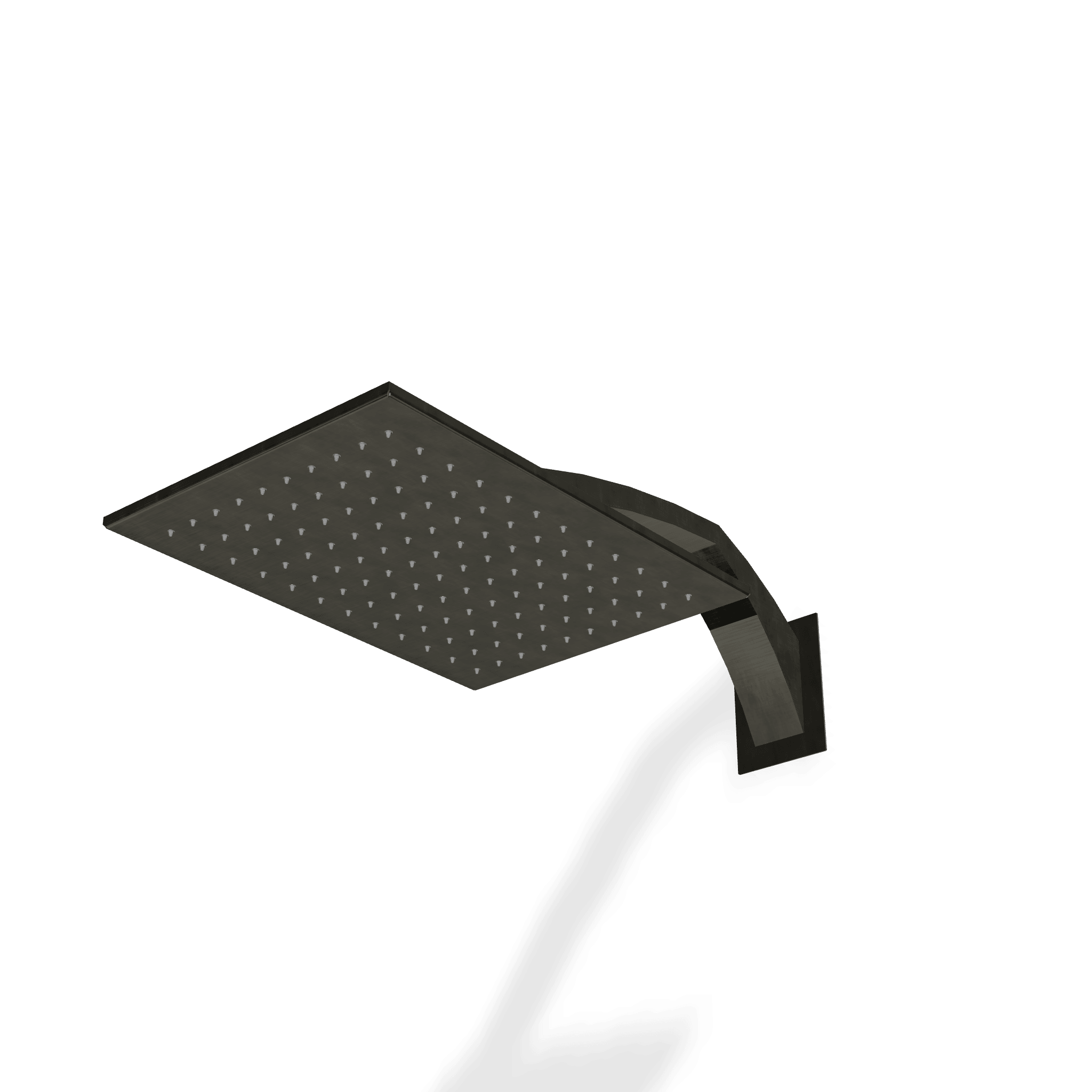 Верхний душ 360х260 мм с кронштейном 400 мм из стены Arche