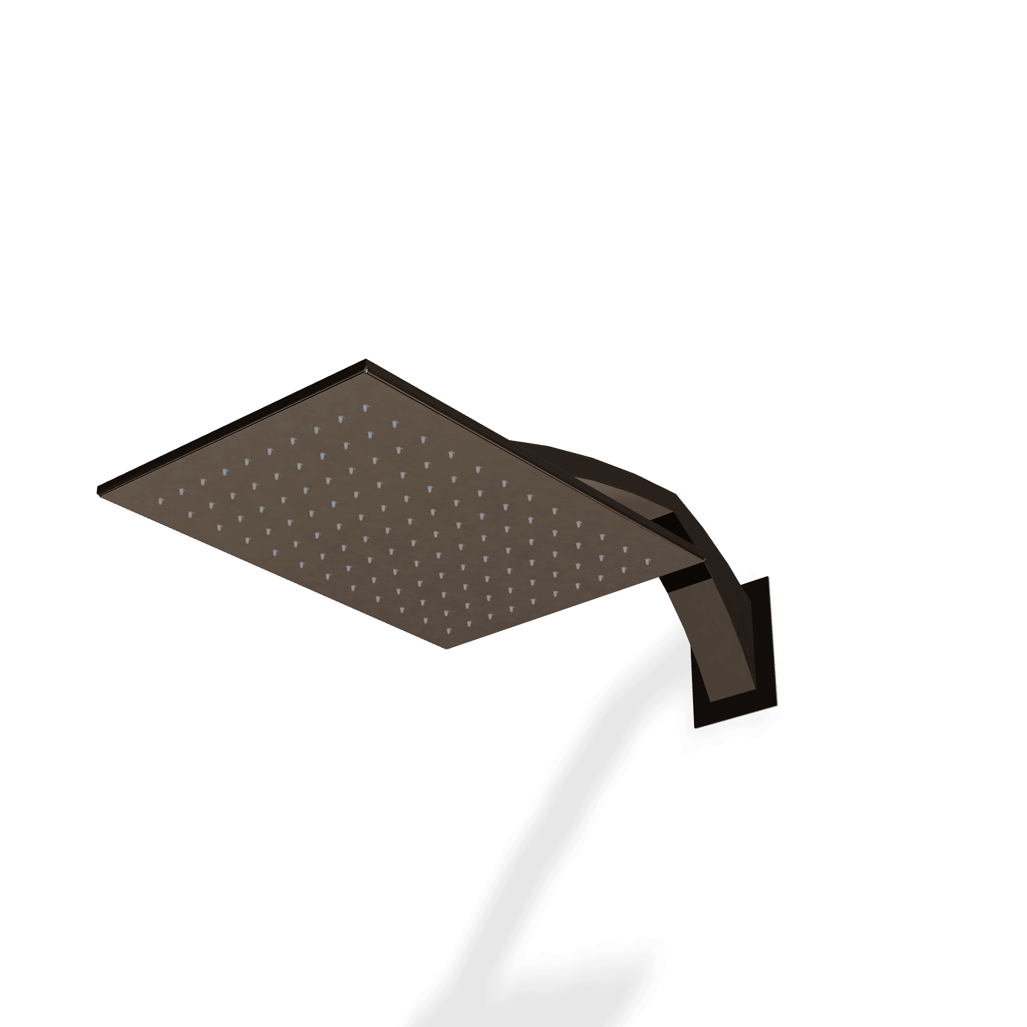 Верхний душ 360х260 мм с кронштейном 400 мм из стены Arche