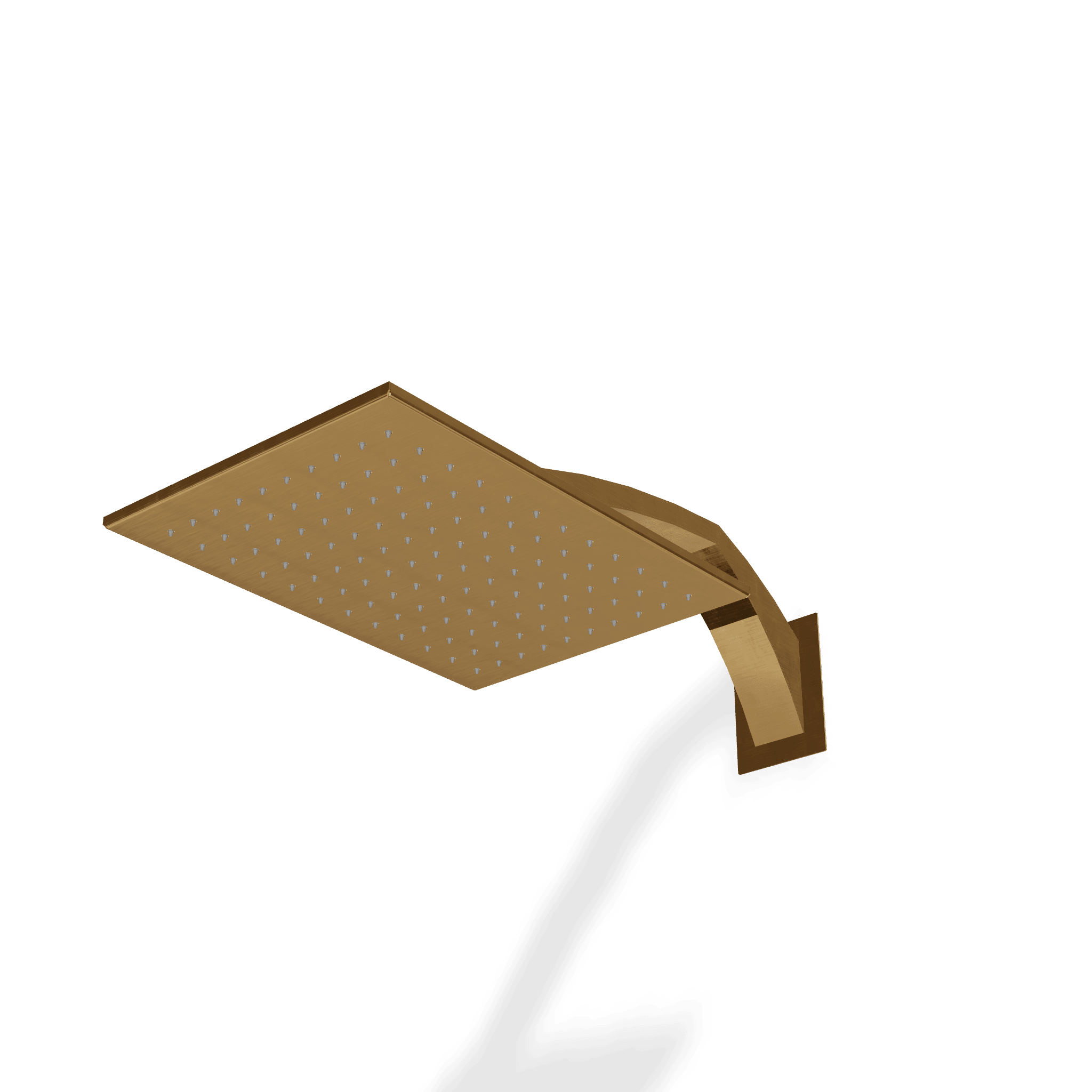 Верхний душ 360х260 мм с кронштейном 400 мм из стены Arche