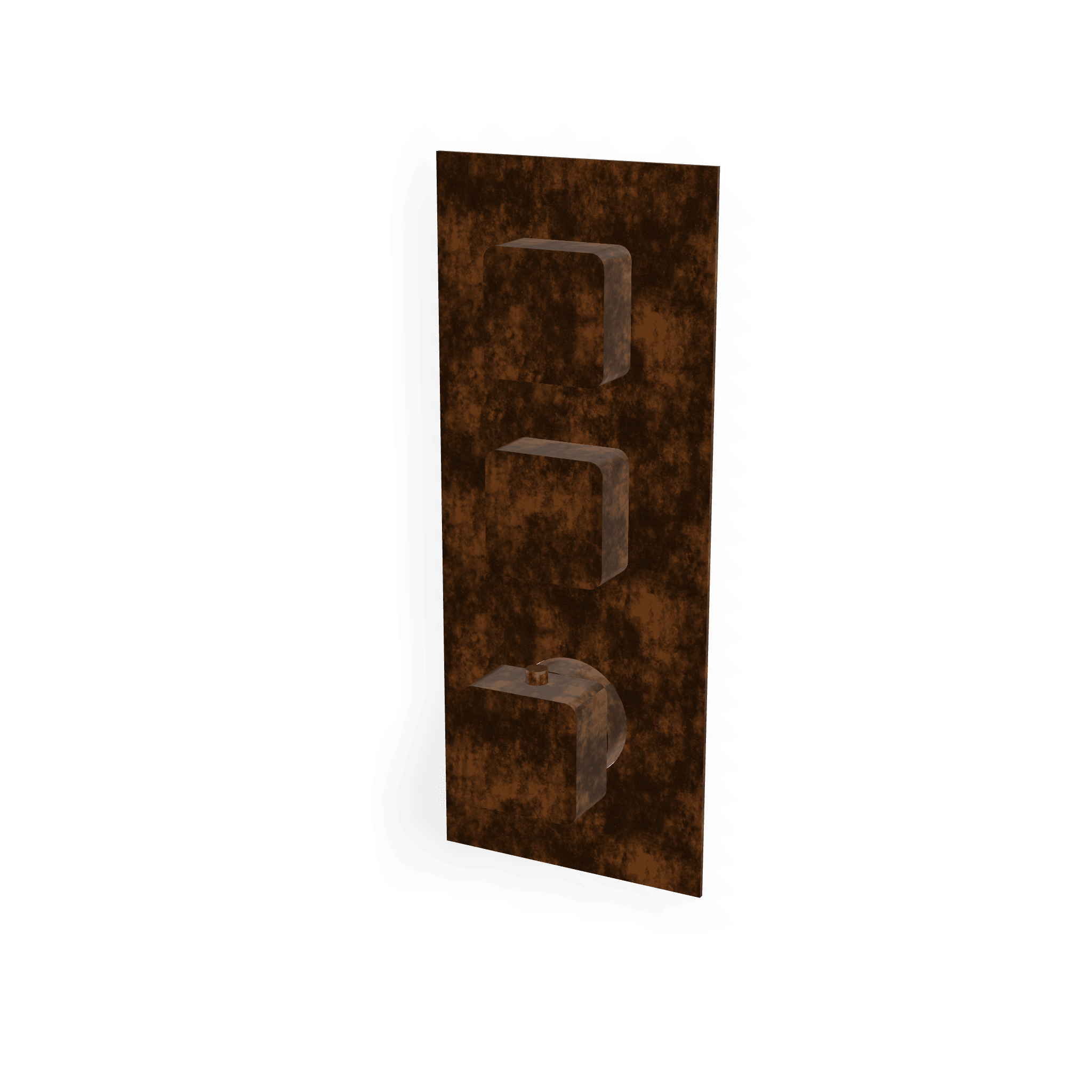 Внешняя часть термостатического смесителя для душа на 2 потребителя Hask