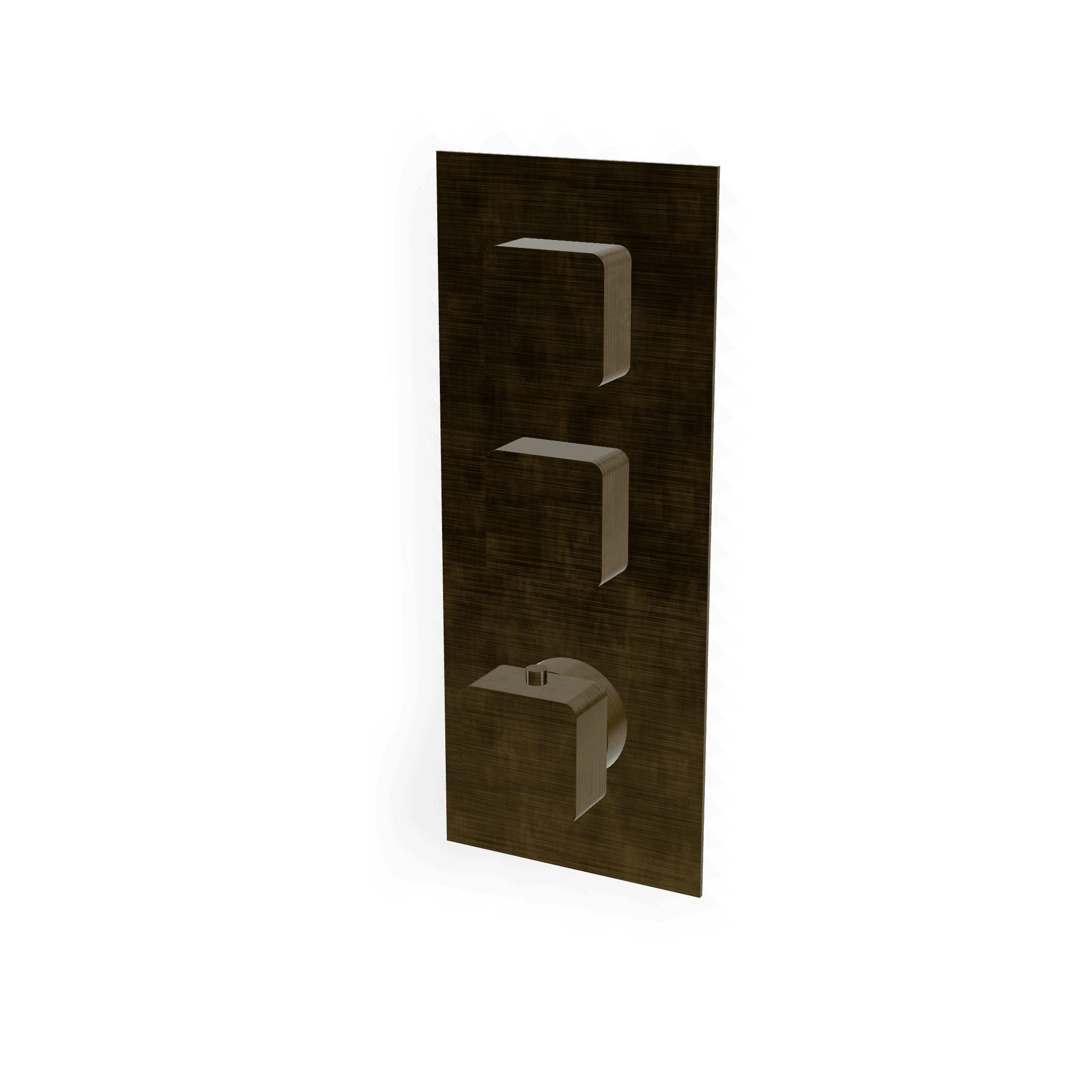 Внешняя часть термостатического смесителя для душа на 2 потребителя Hask