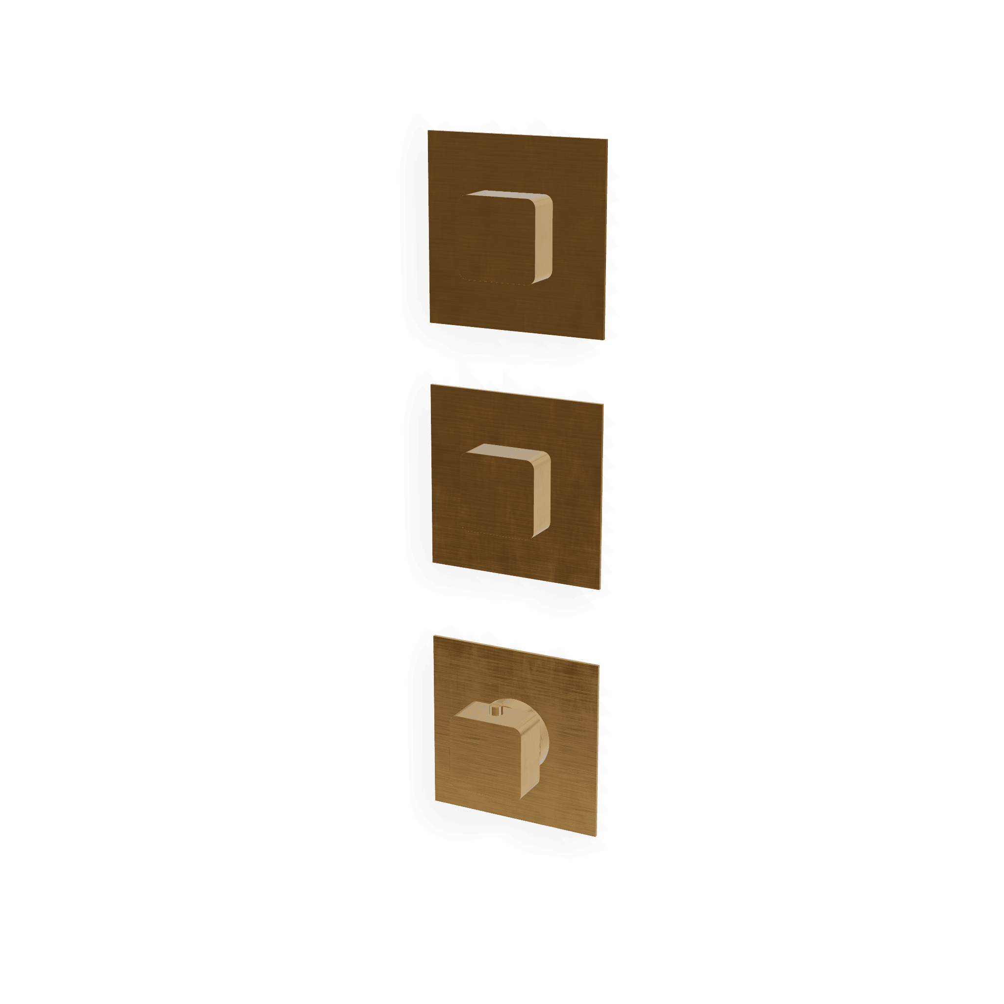 Внешняя часть термостатического смесителя для душа на 2 потребителя Hask