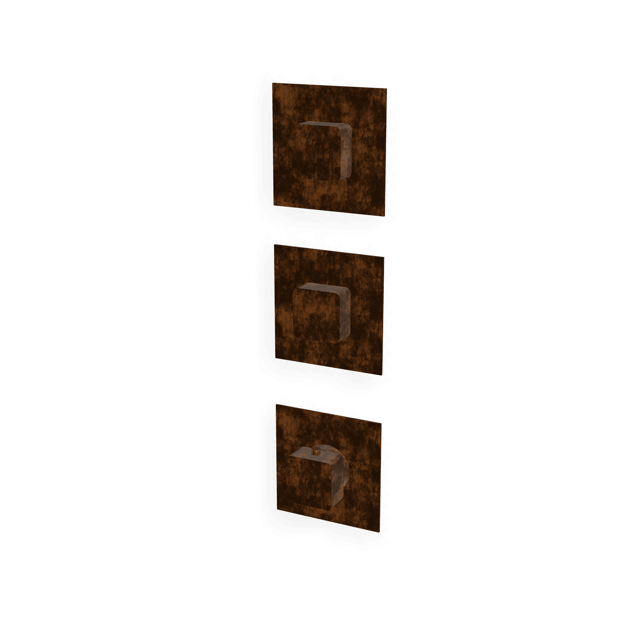 Внешняя часть термостатического смесителя для душа на 2 потребителя Hask