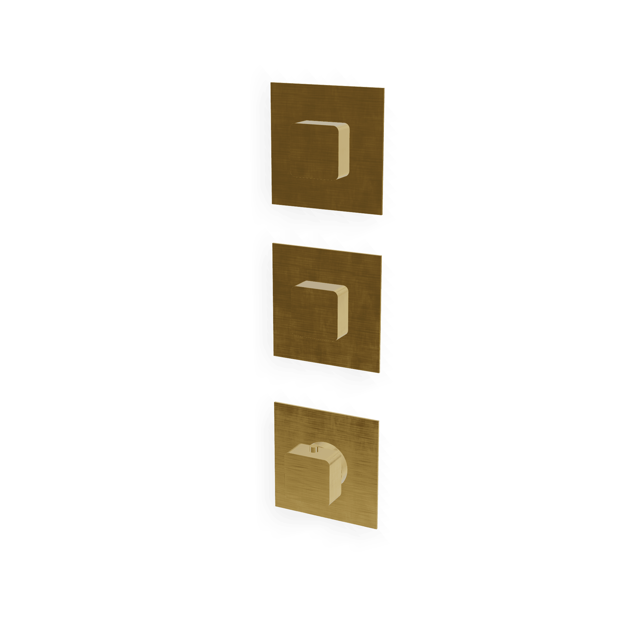 Внешняя часть термостатического смесителя для душа на 2 потребителя Hask