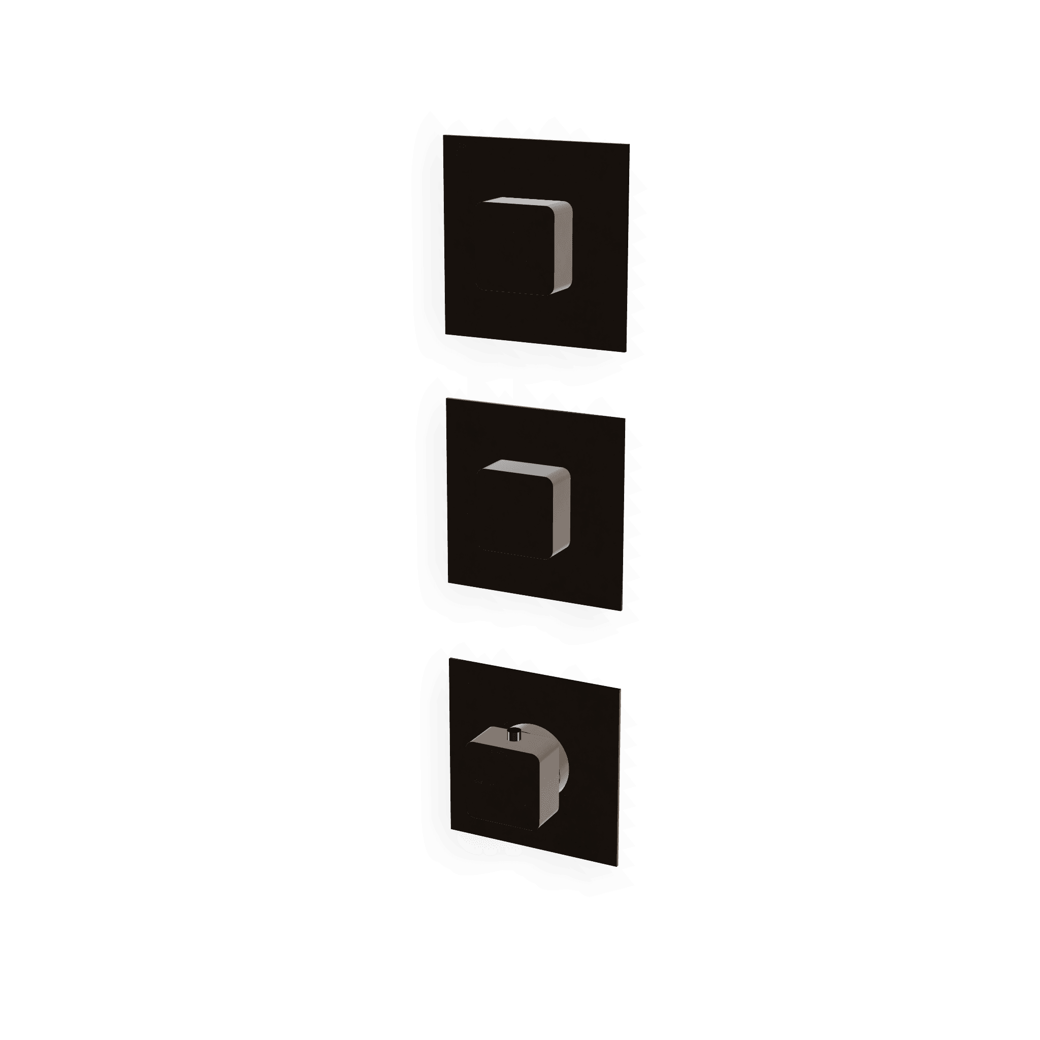 Внешняя часть термостатического смесителя для душа на 2 потребителя Hask