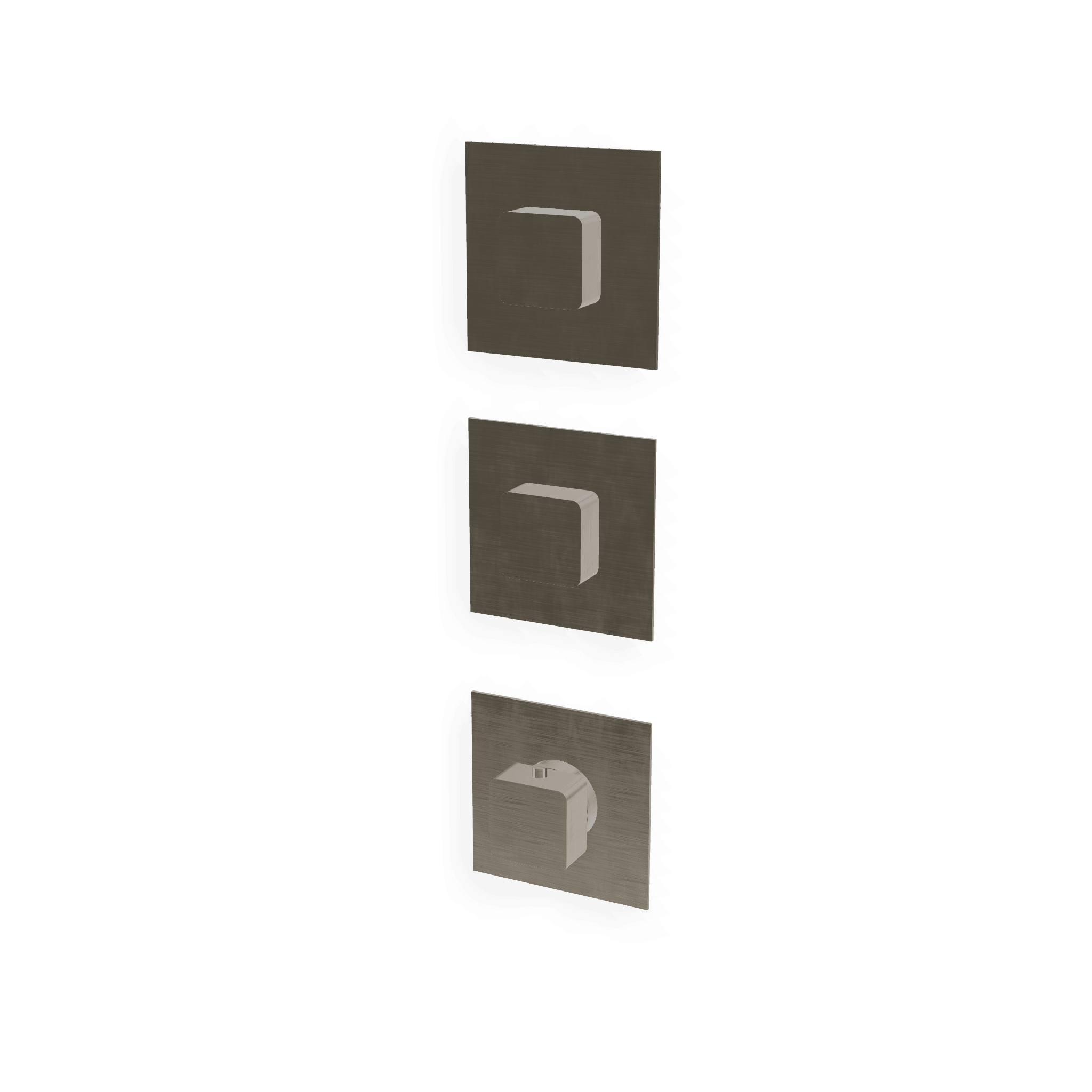 Внешняя часть термостатического смесителя для душа на 2 потребителя Hask