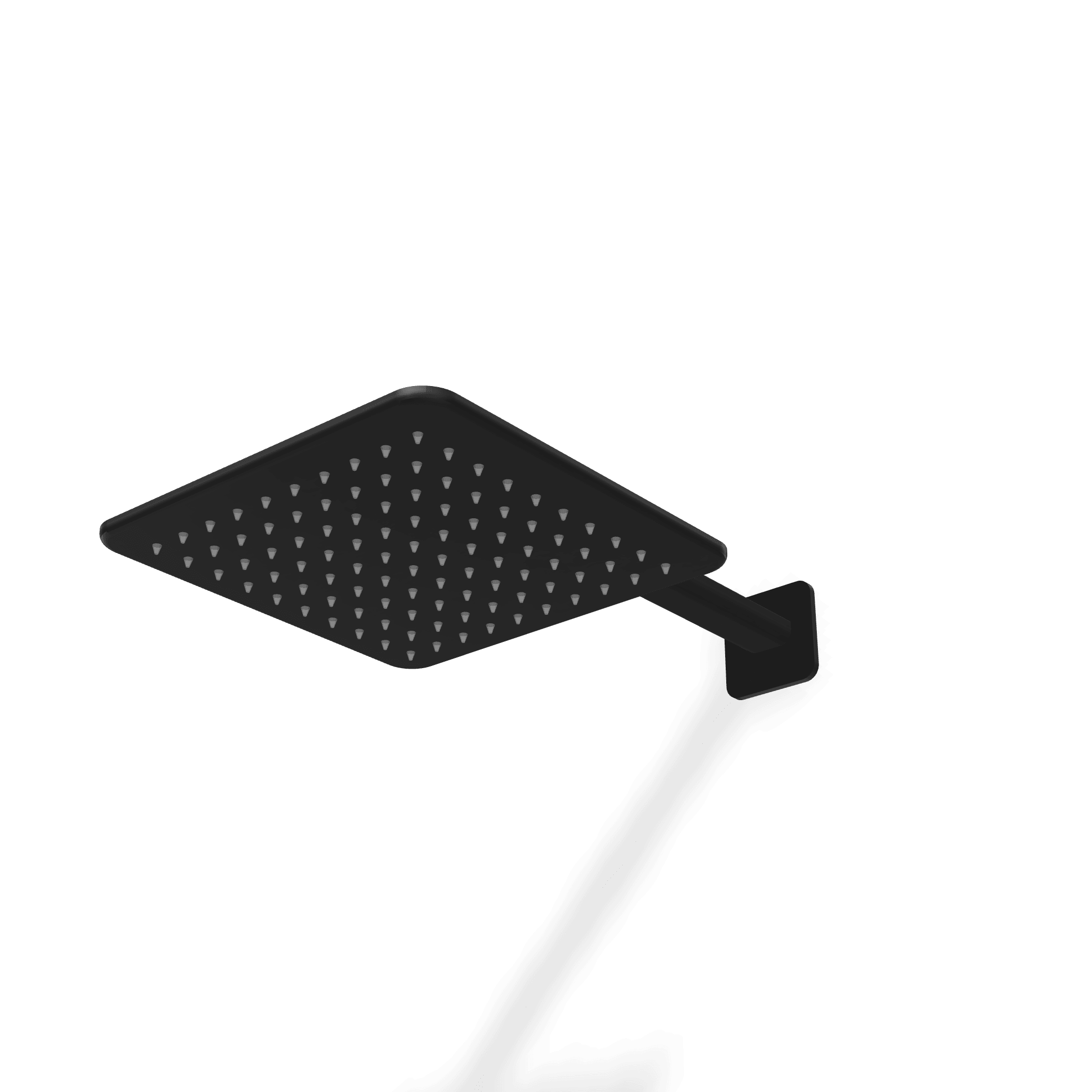 Верхний душ 250х250 мм с кронштейном 340 мм из стены Hask