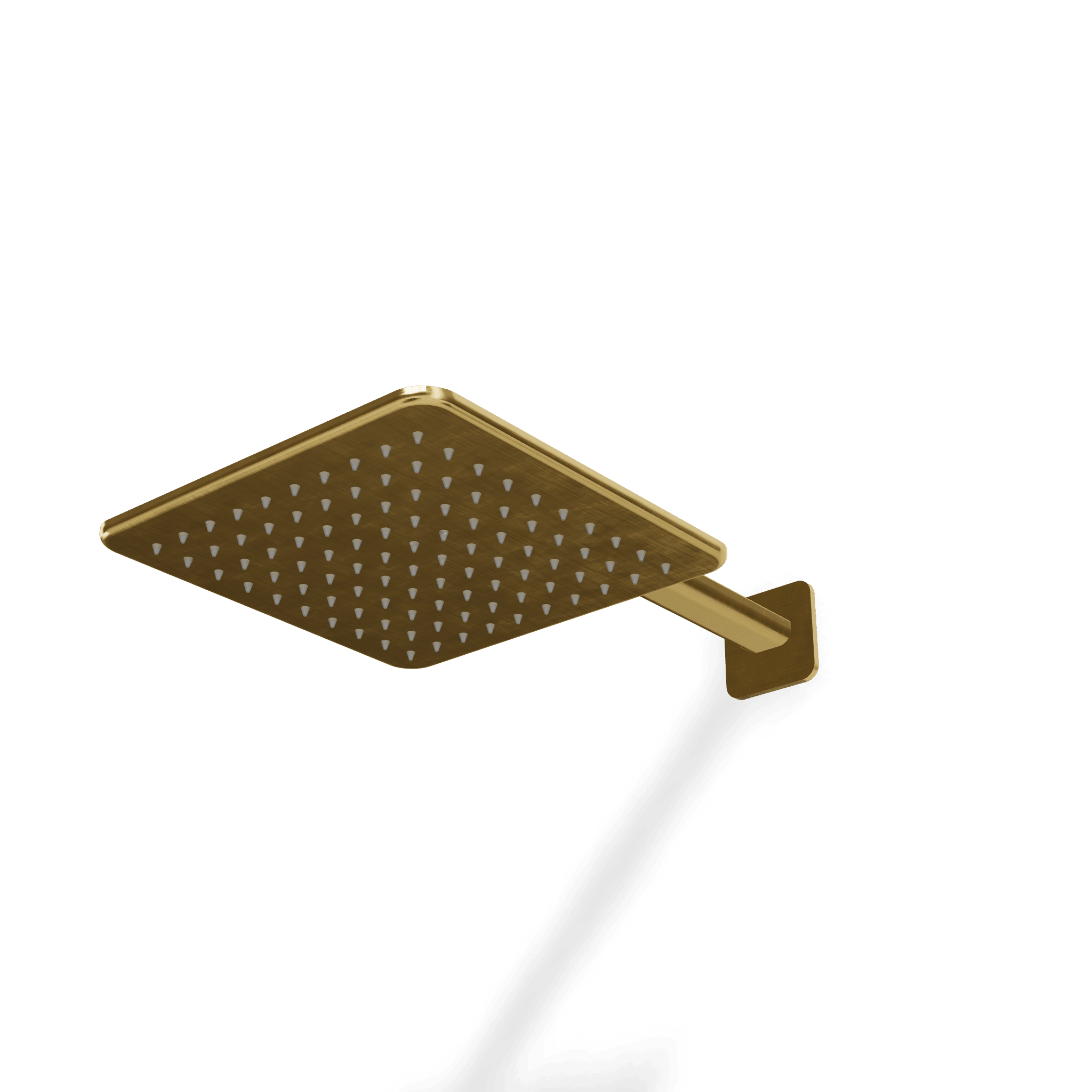 Верхний душ 250х250 мм с кронштейном 340 мм из стены Hask