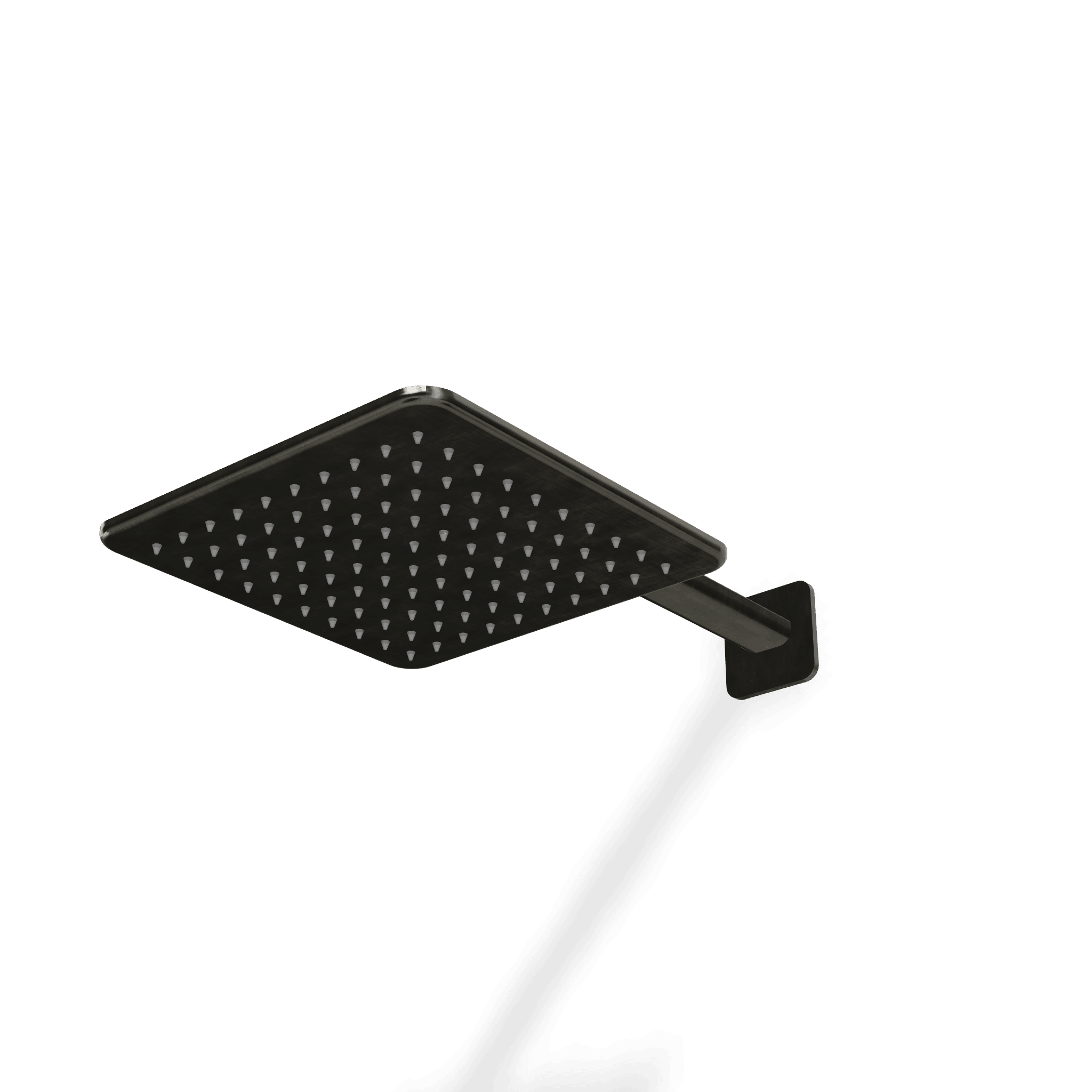 Верхний душ 250х250 мм с кронштейном 340 мм из стены Hask