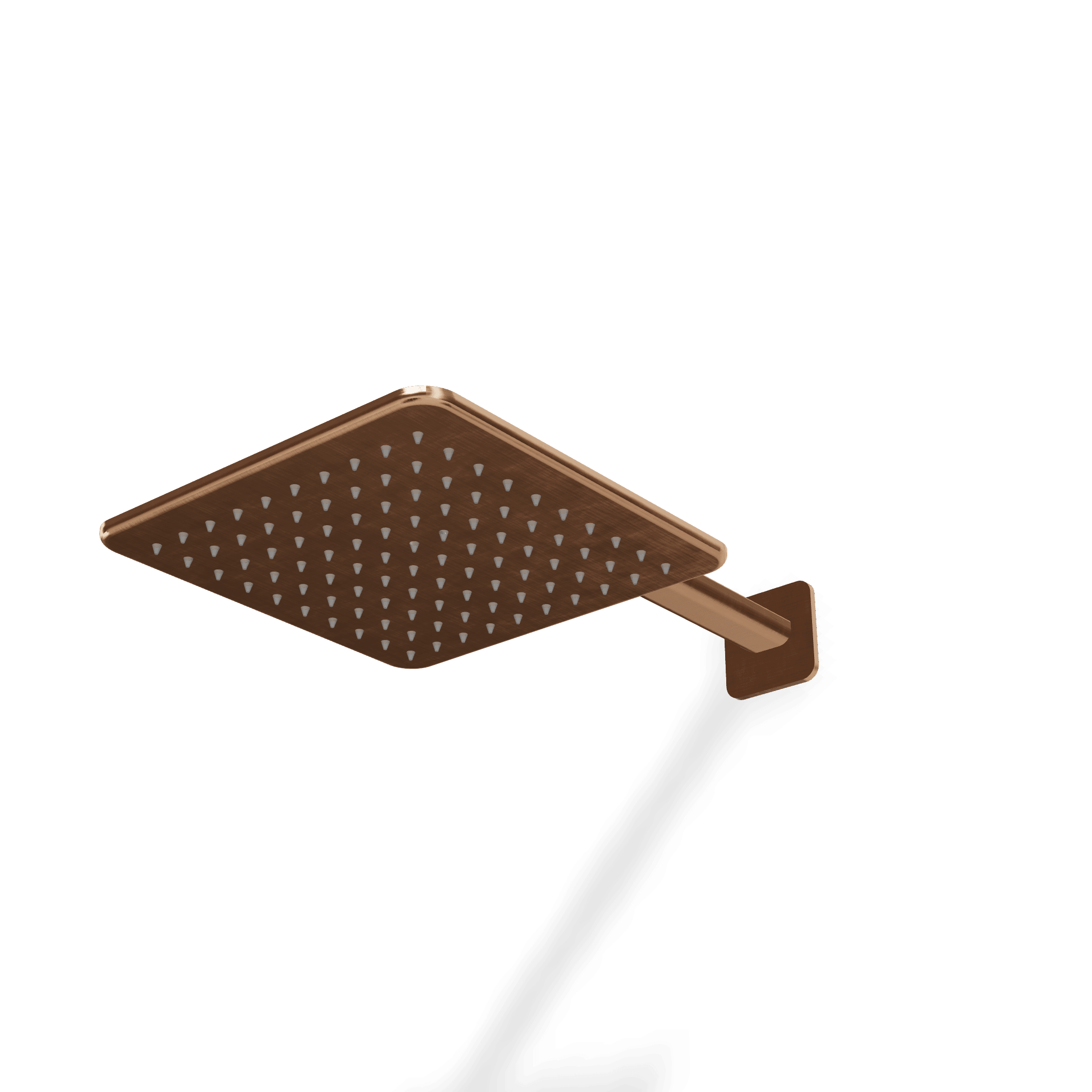 Верхний душ 250х250 мм с кронштейном 340 мм из стены Hask