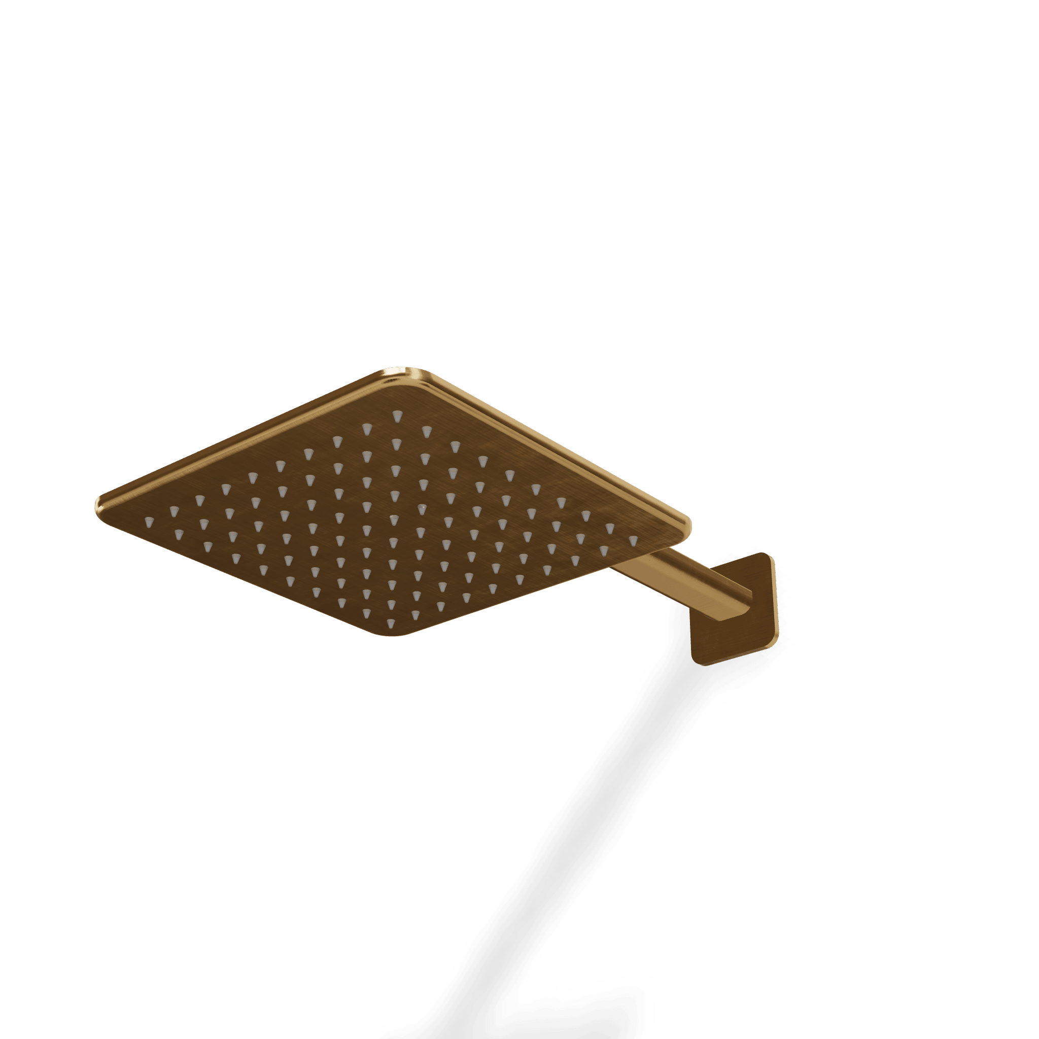 Верхний душ 250х250 мм с кронштейном 340 мм из стены Hask