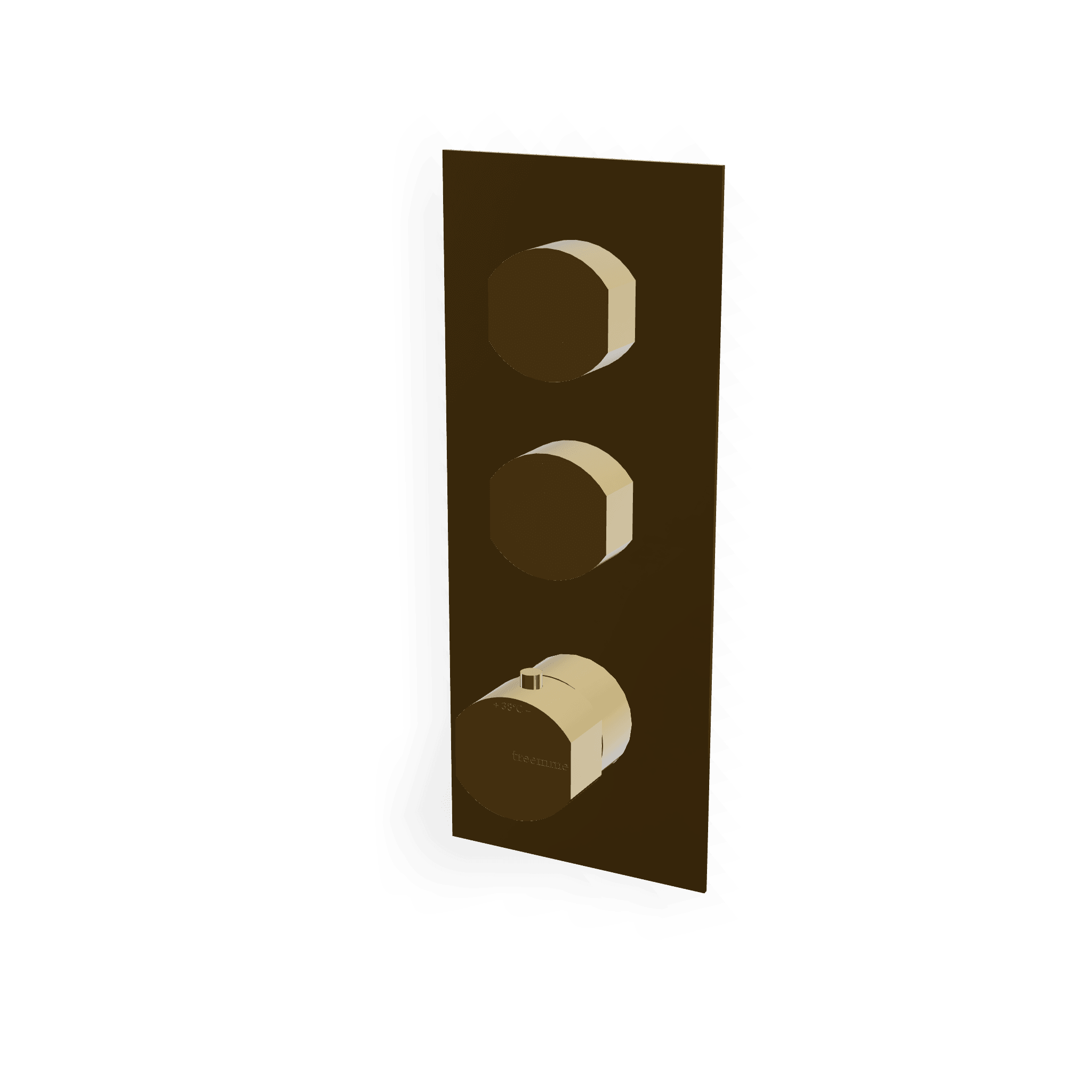 Внешняя часть термостатического смесителя для душа на 2 потребителя Hedo