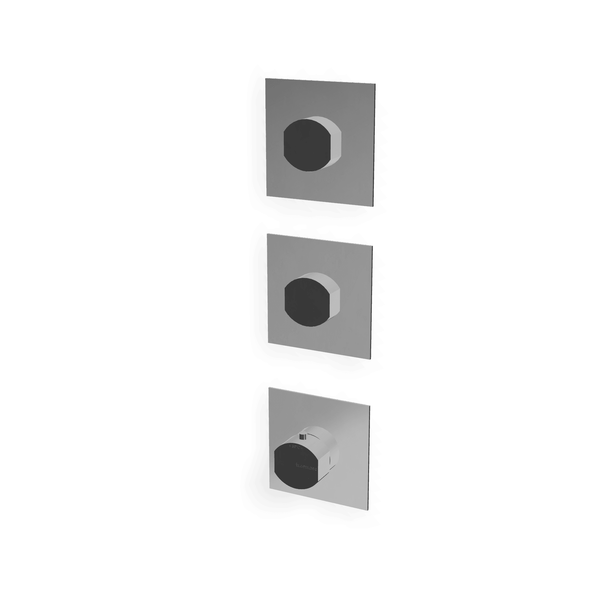 Внешняя часть термостатического смесителя для душа на 2 потребителя Hedo