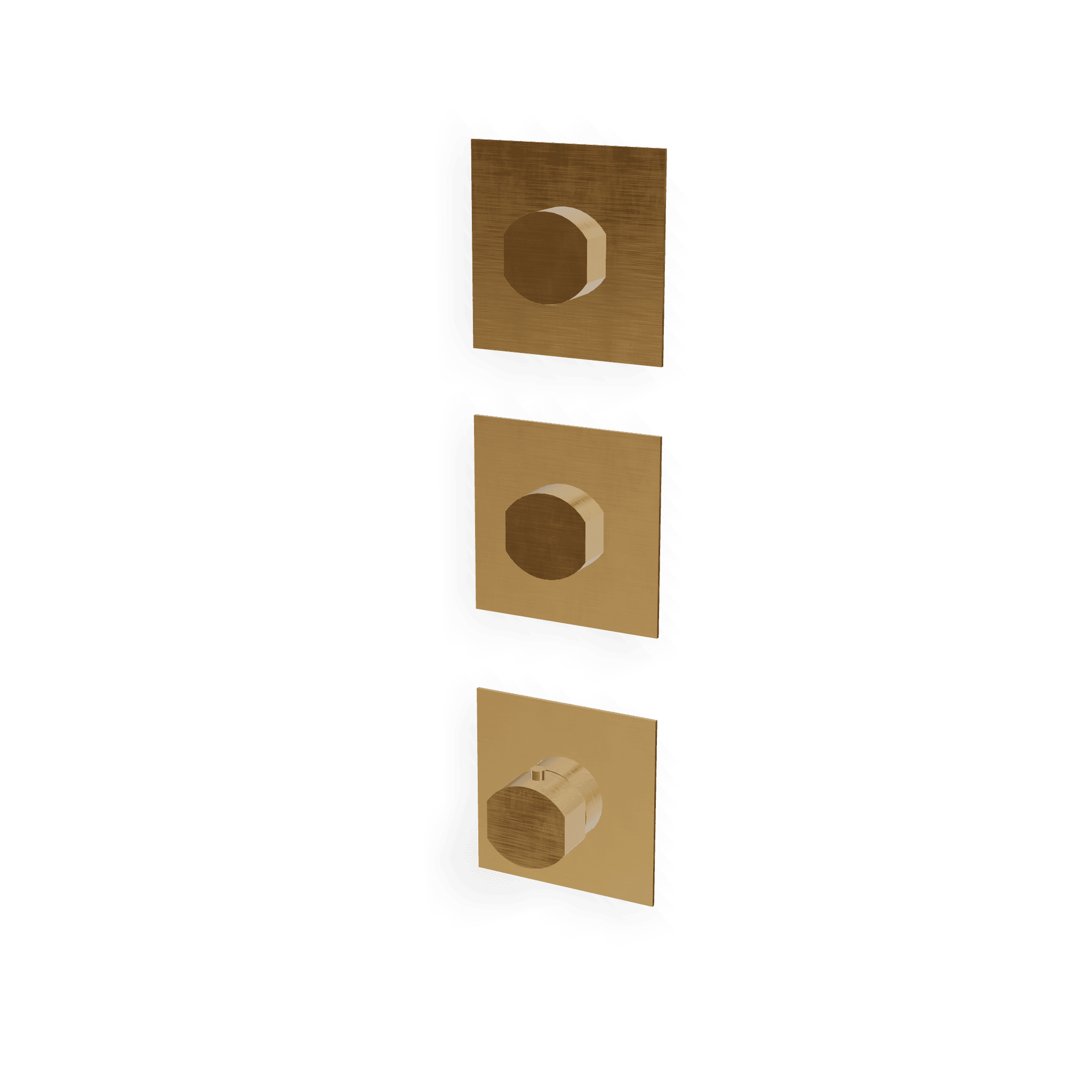 Внешняя часть термостатического смесителя для душа на 2 потребителя Hedo