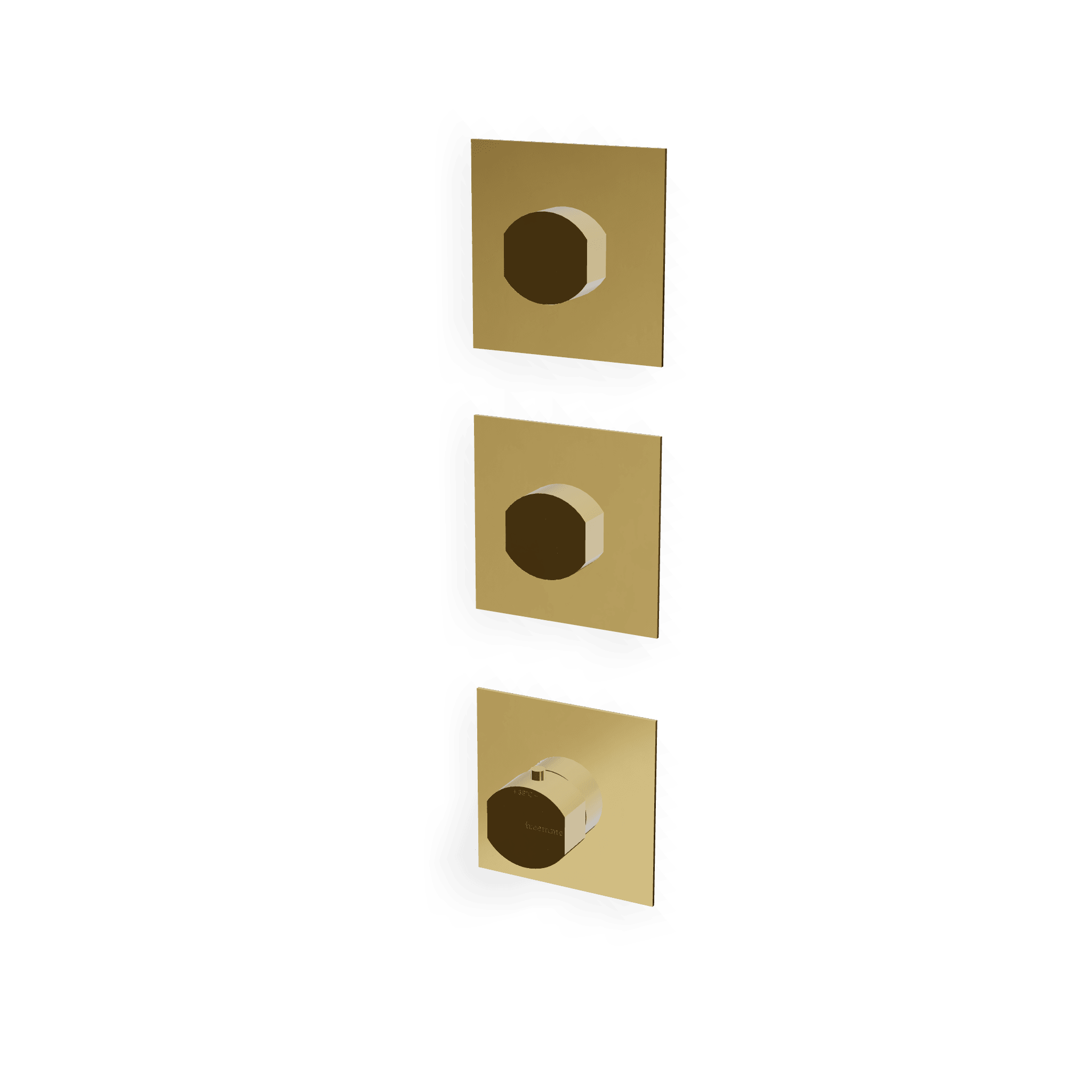 Внешняя часть термостатического смесителя для душа на 2 потребителя Hedo