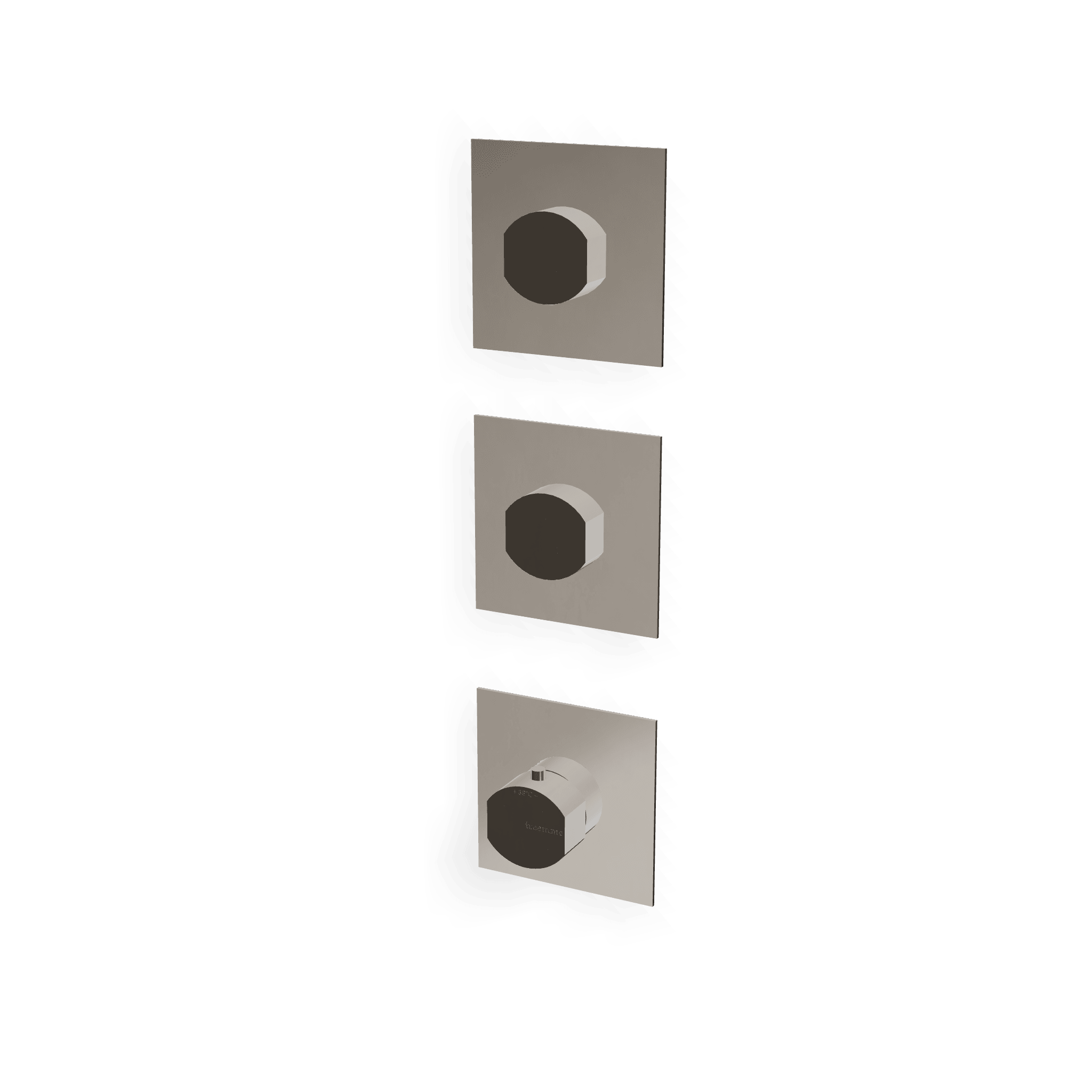 Внешняя часть термостатического смесителя для душа на 2 потребителя Hedo