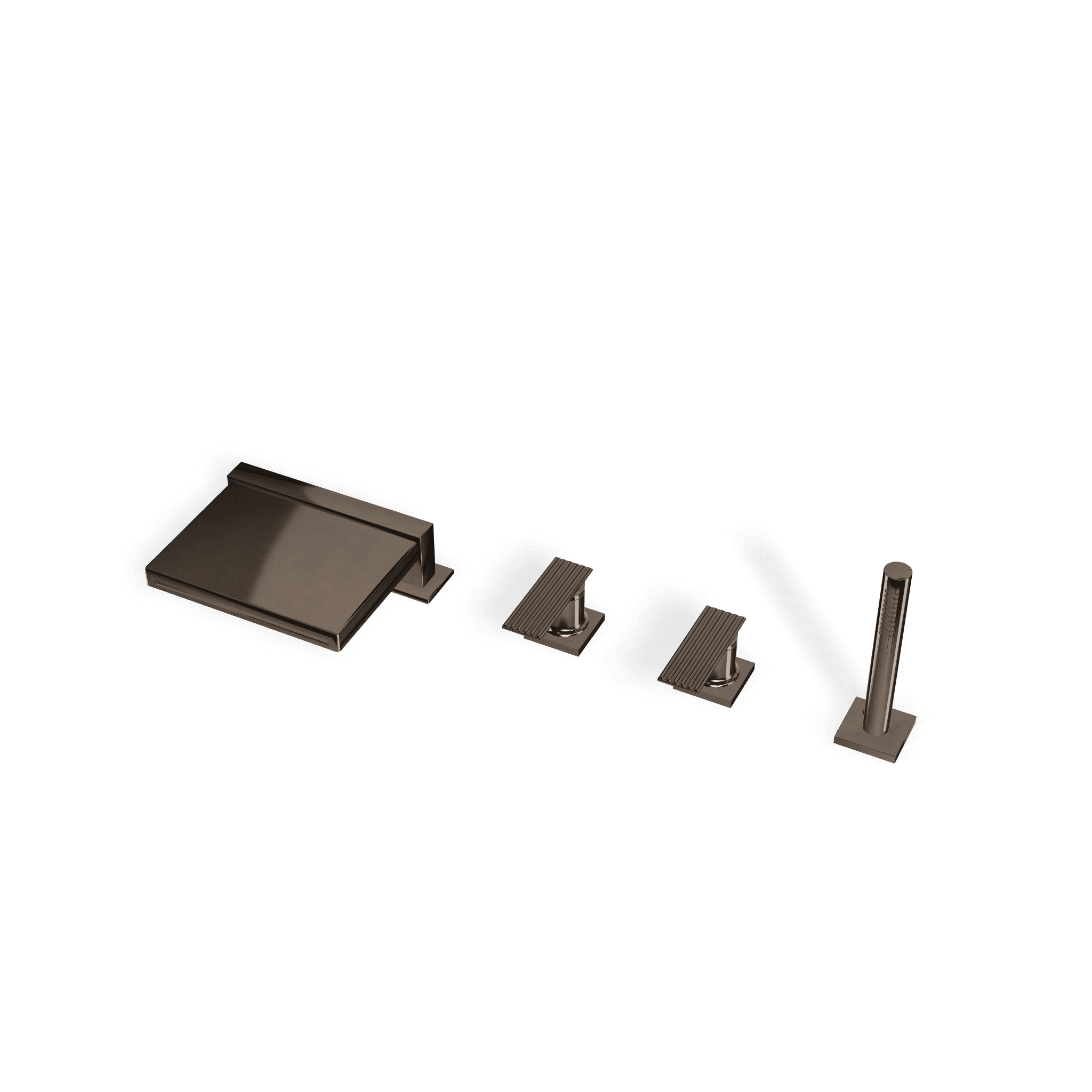 Смеситель на борт ванны на 4 отверстия Ios