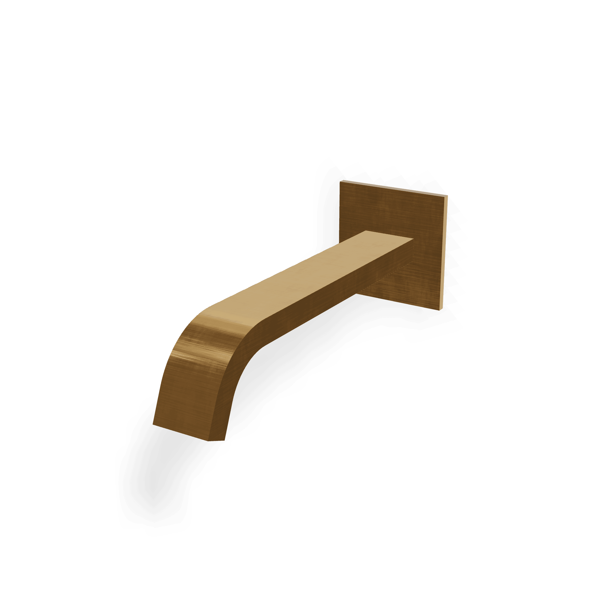 Излив для ванны настенный 220 мм Ios