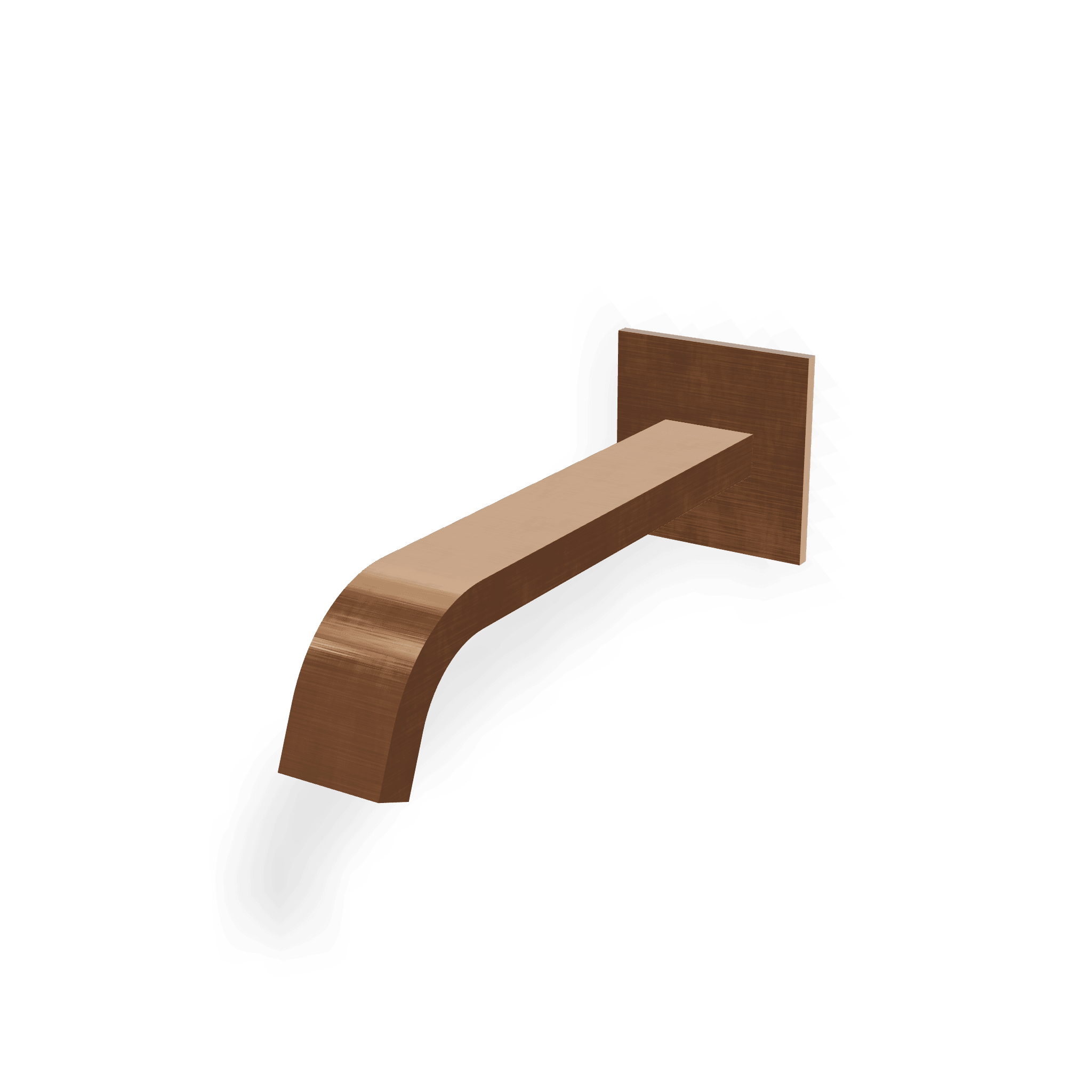 Излив для ванны настенный 220 мм Ios