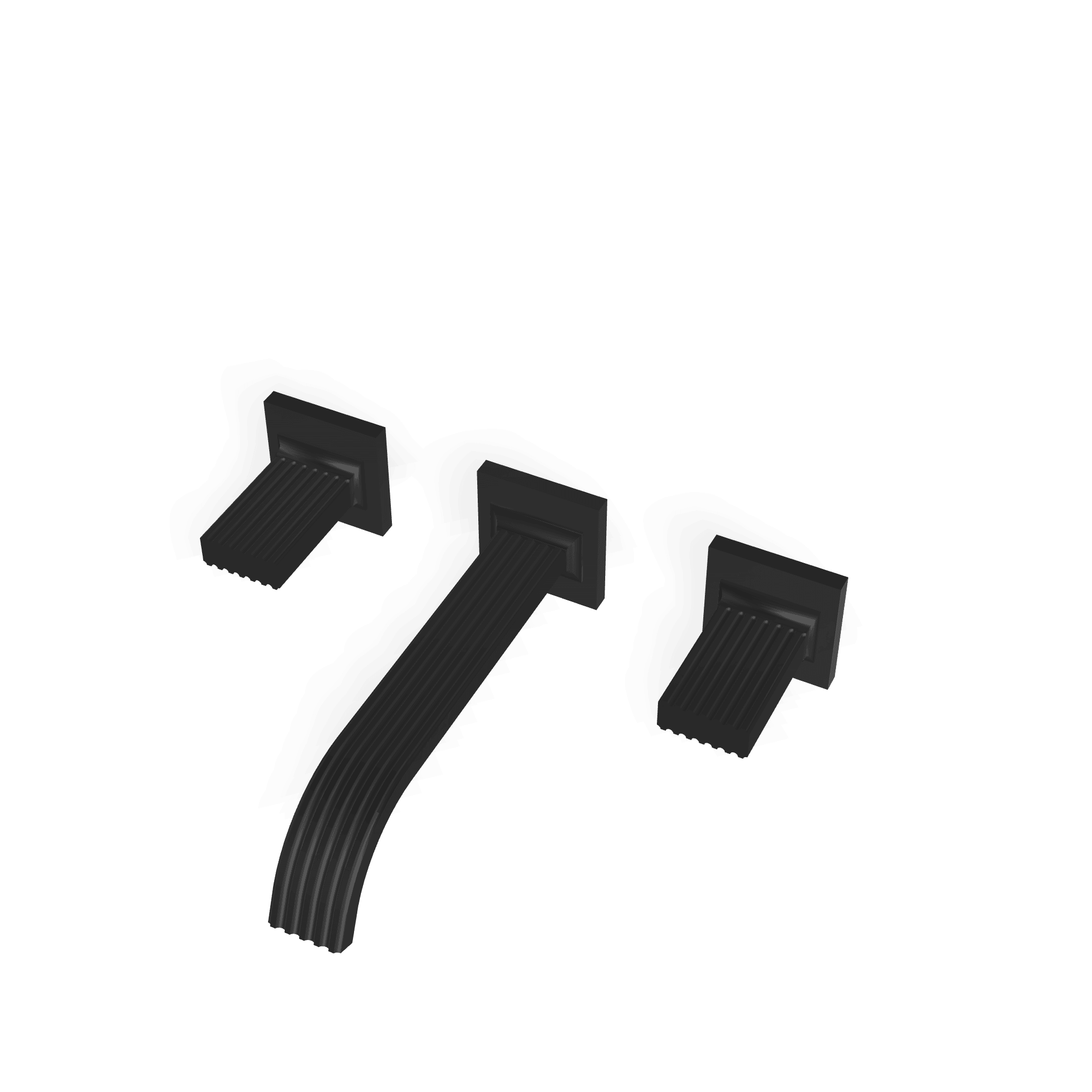 Внешняя часть смесителя для раковины из стены на 3 отверстия 200 мм Kea