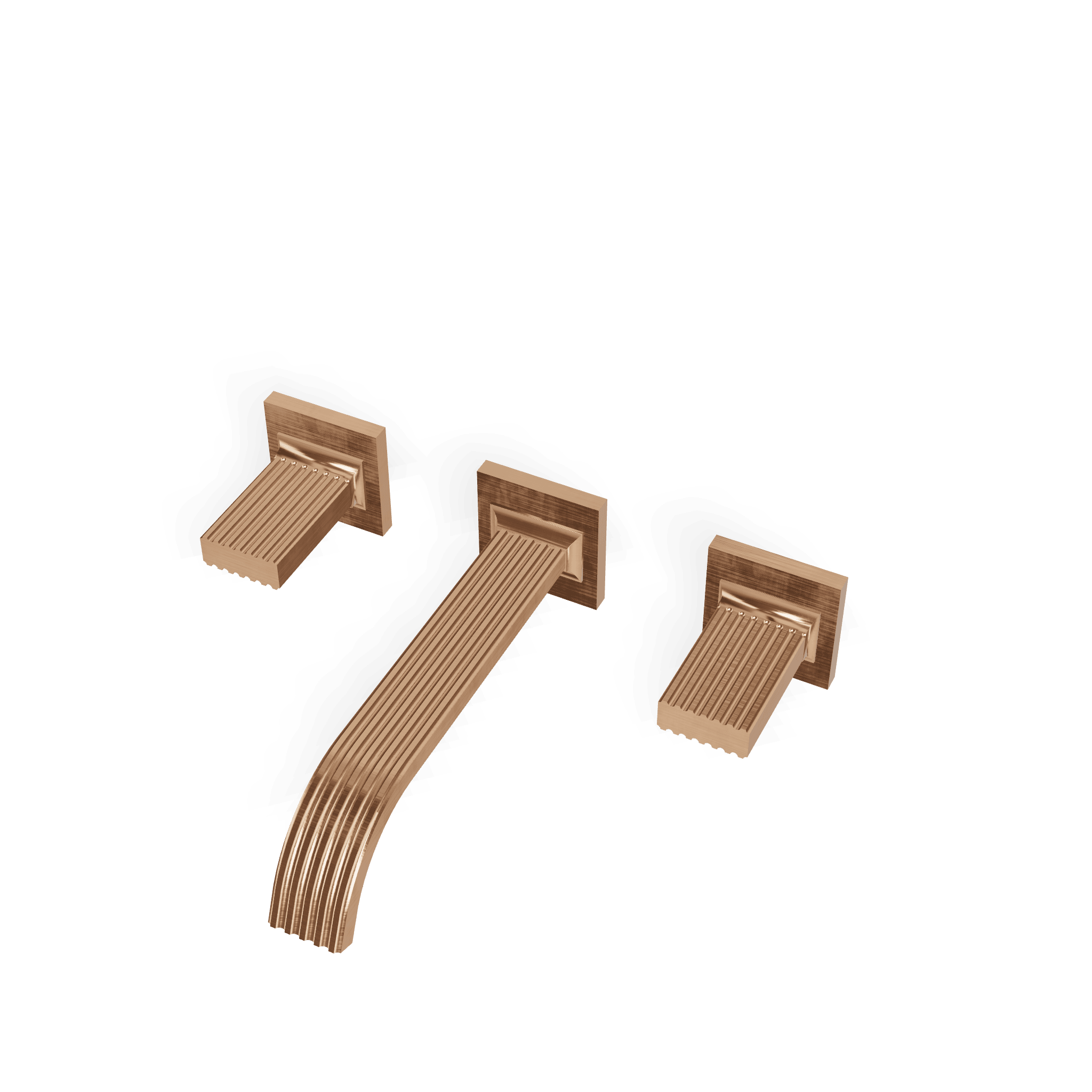 Внешняя часть смесителя для раковины из стены на 3 отверстия 200 мм Kea