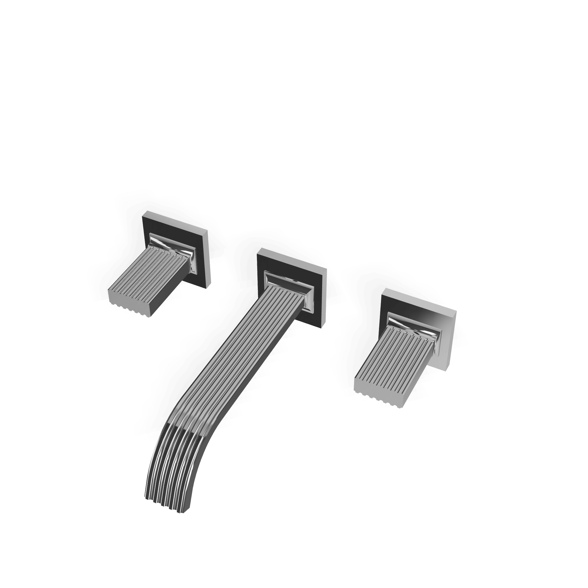Внешняя часть смесителя для раковины из стены на 3 отверстия 200 мм Kea