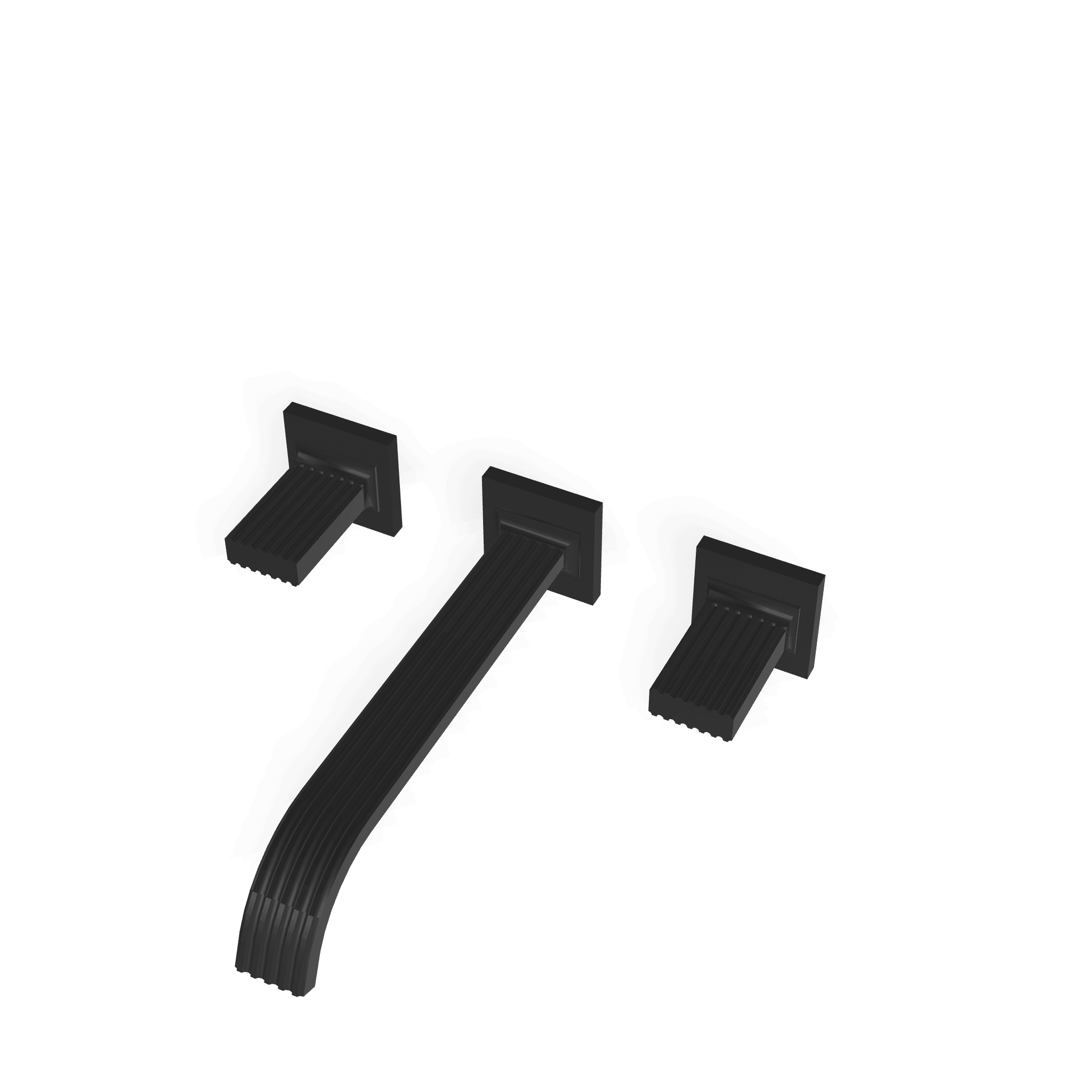 Внешняя часть смесителя для раковины из стены на 3 отверстия 240 мм Kea