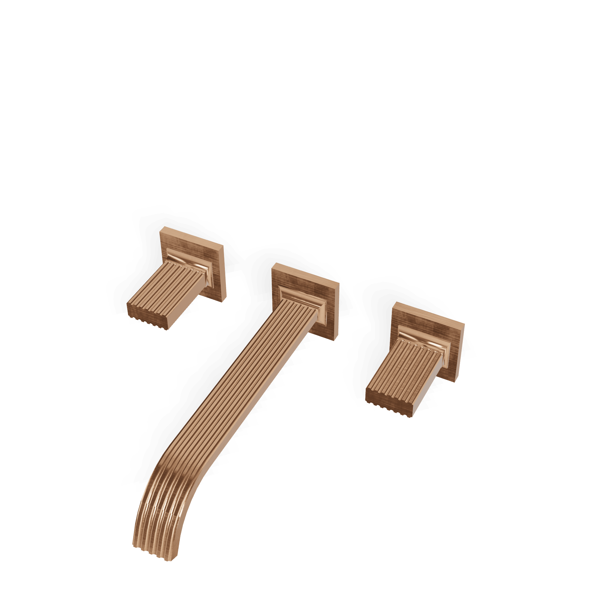 Внешняя часть смесителя для раковины из стены на 3 отверстия 240 мм Kea