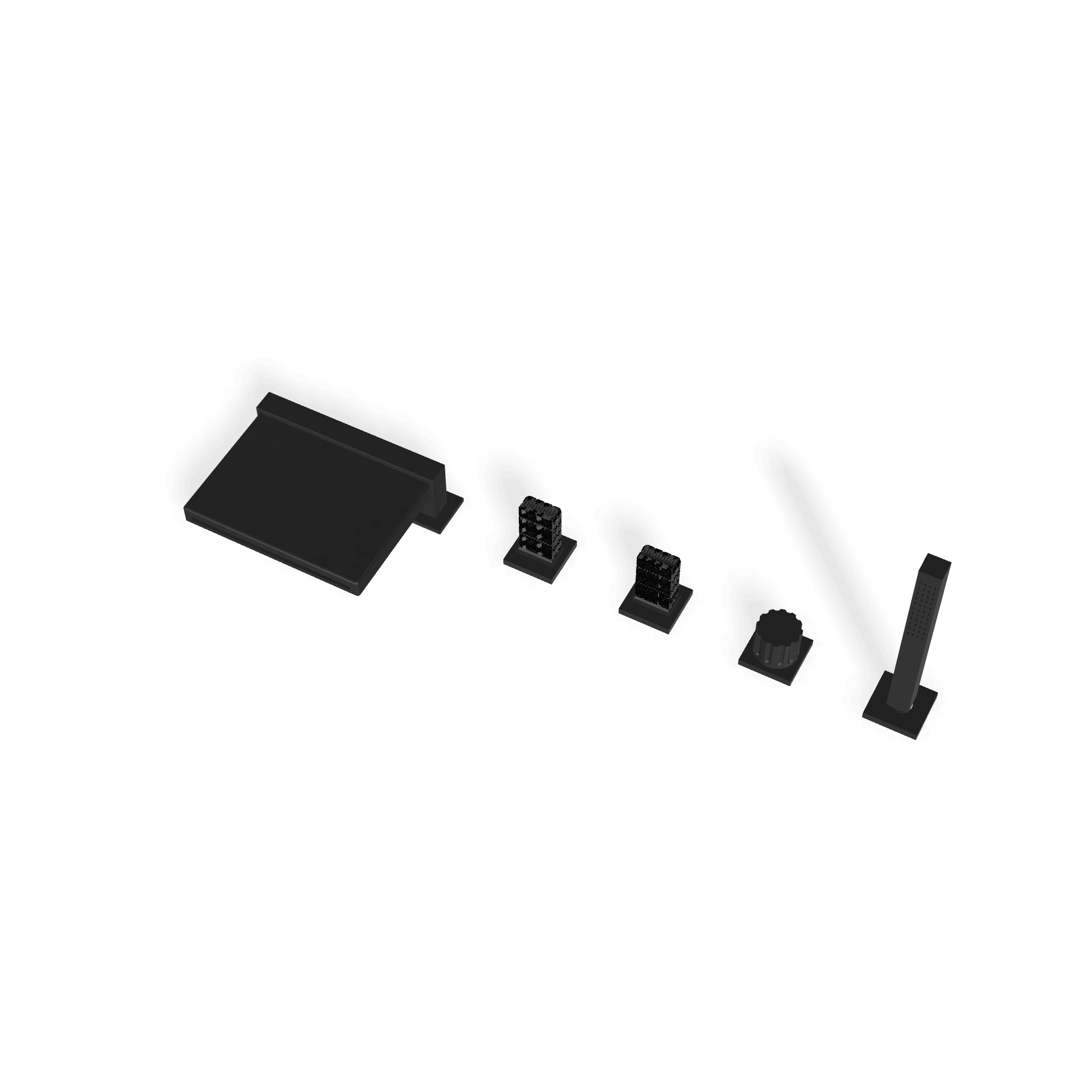 Смеситель на борт ванны на 5 отверстий Kea